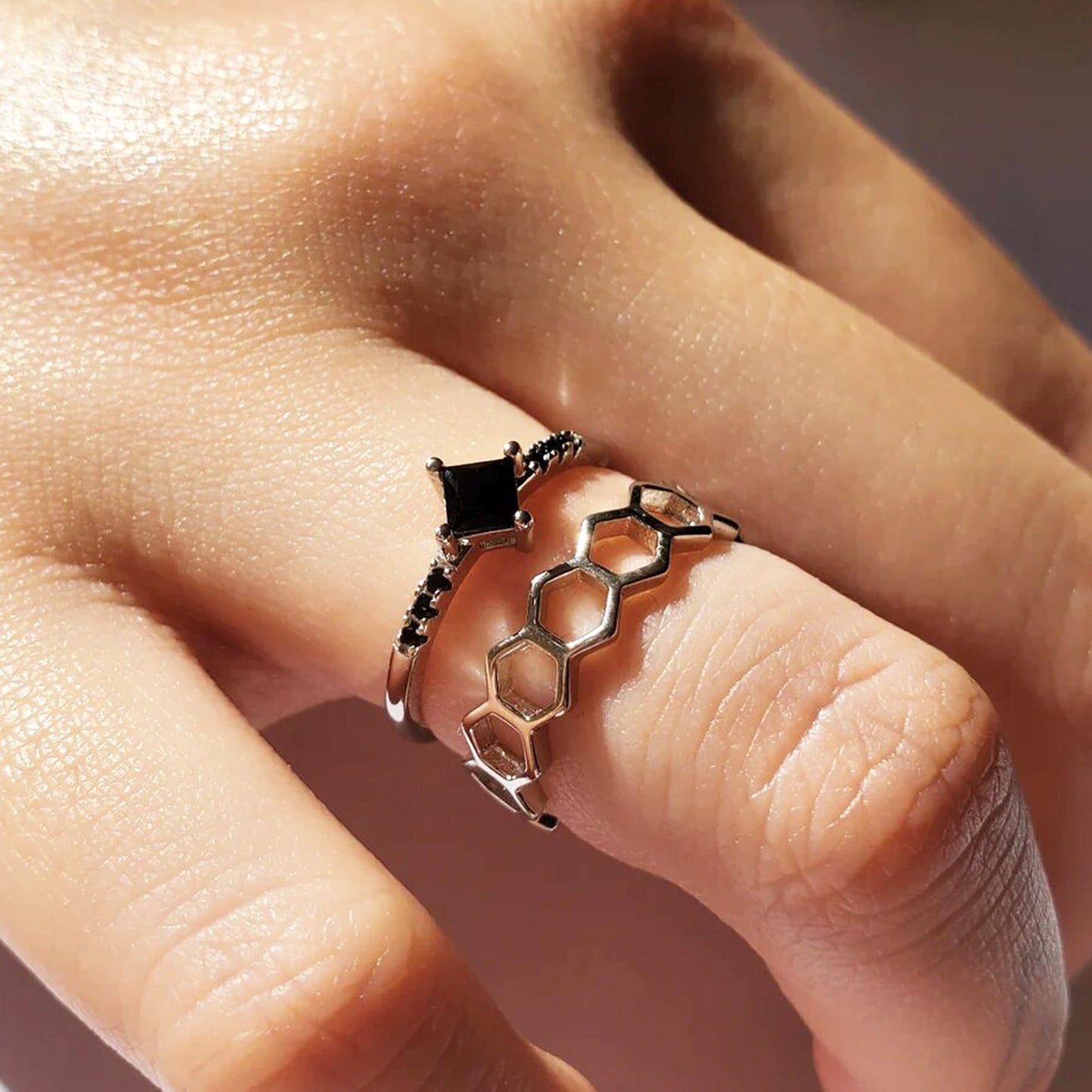 square cut diamond ring