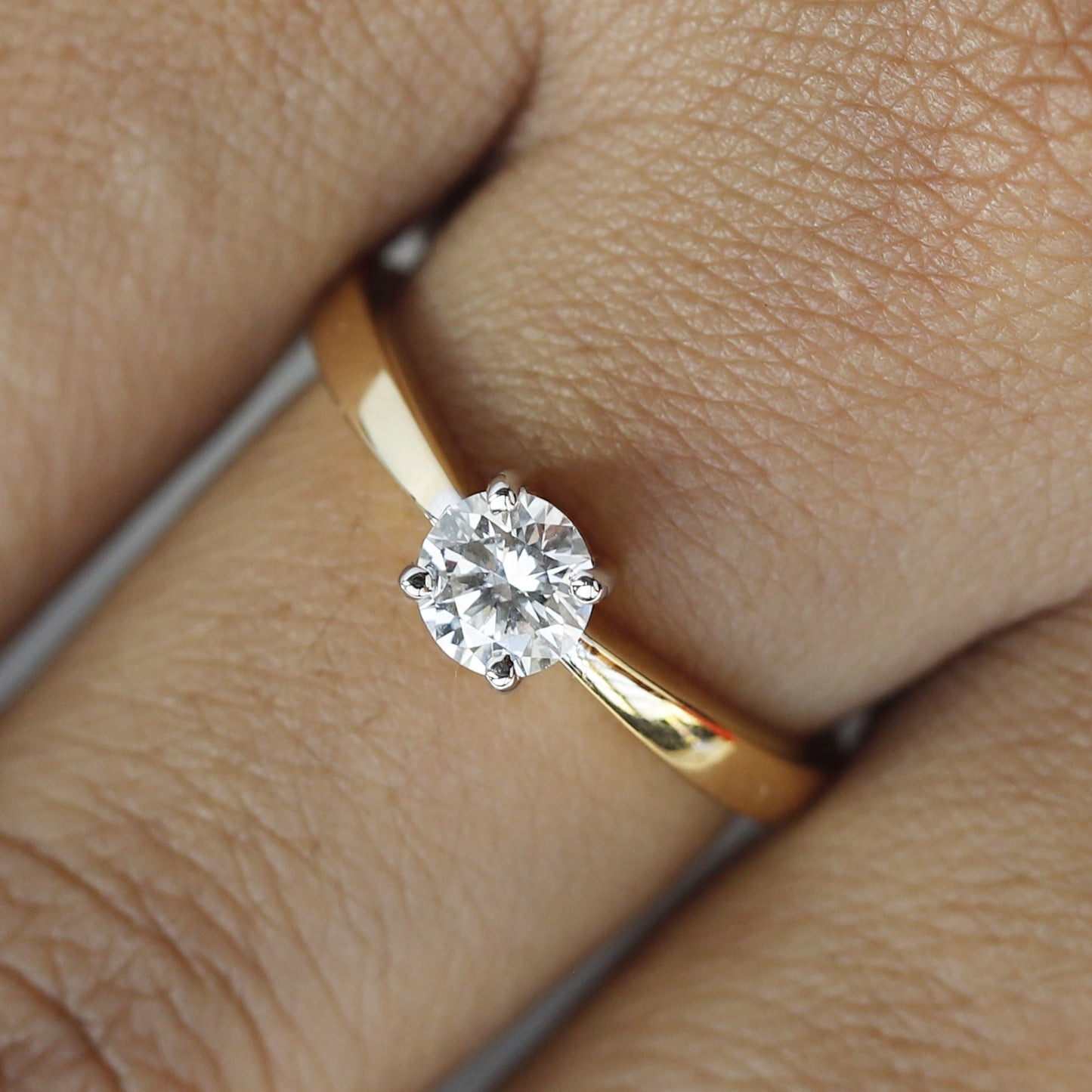 14 k Rose Gold Lab Created Engagement Rings as a Promise Ring For Her