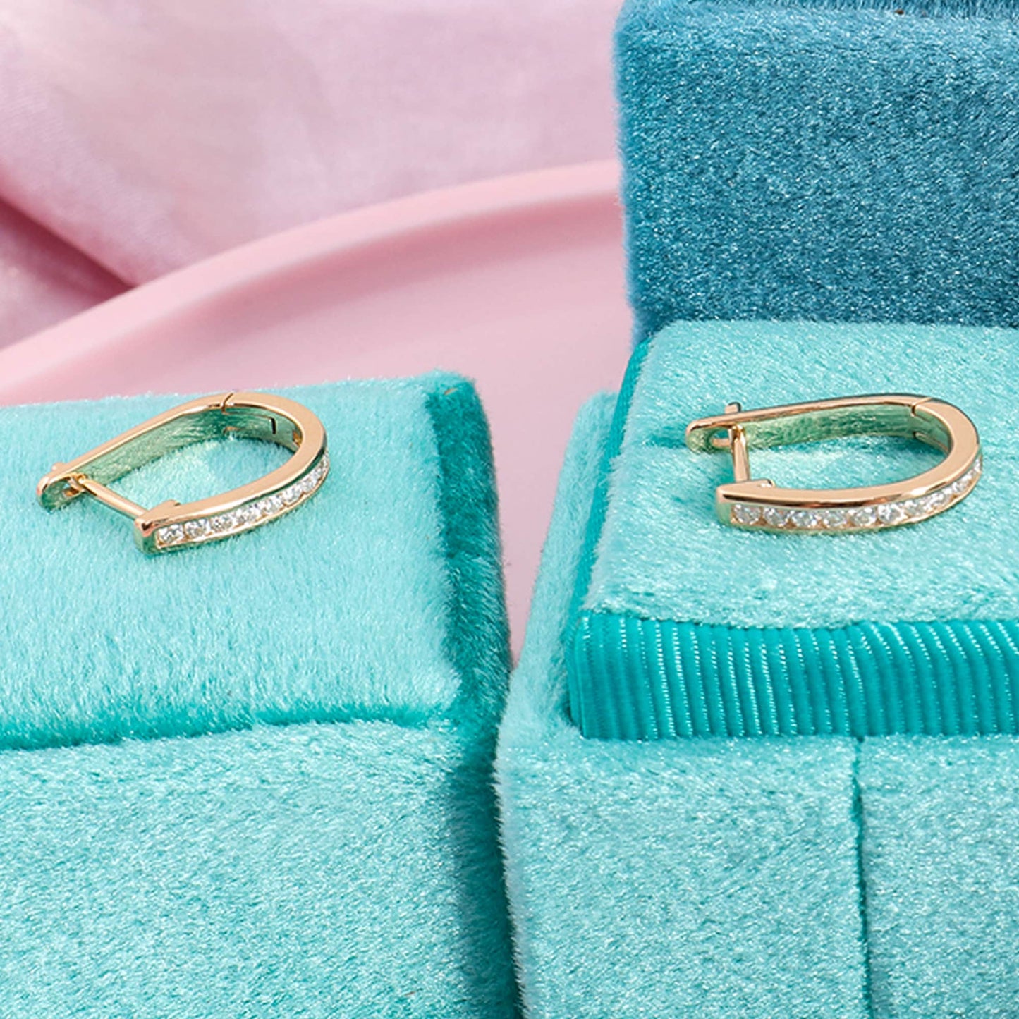 small diamond hoop earrings