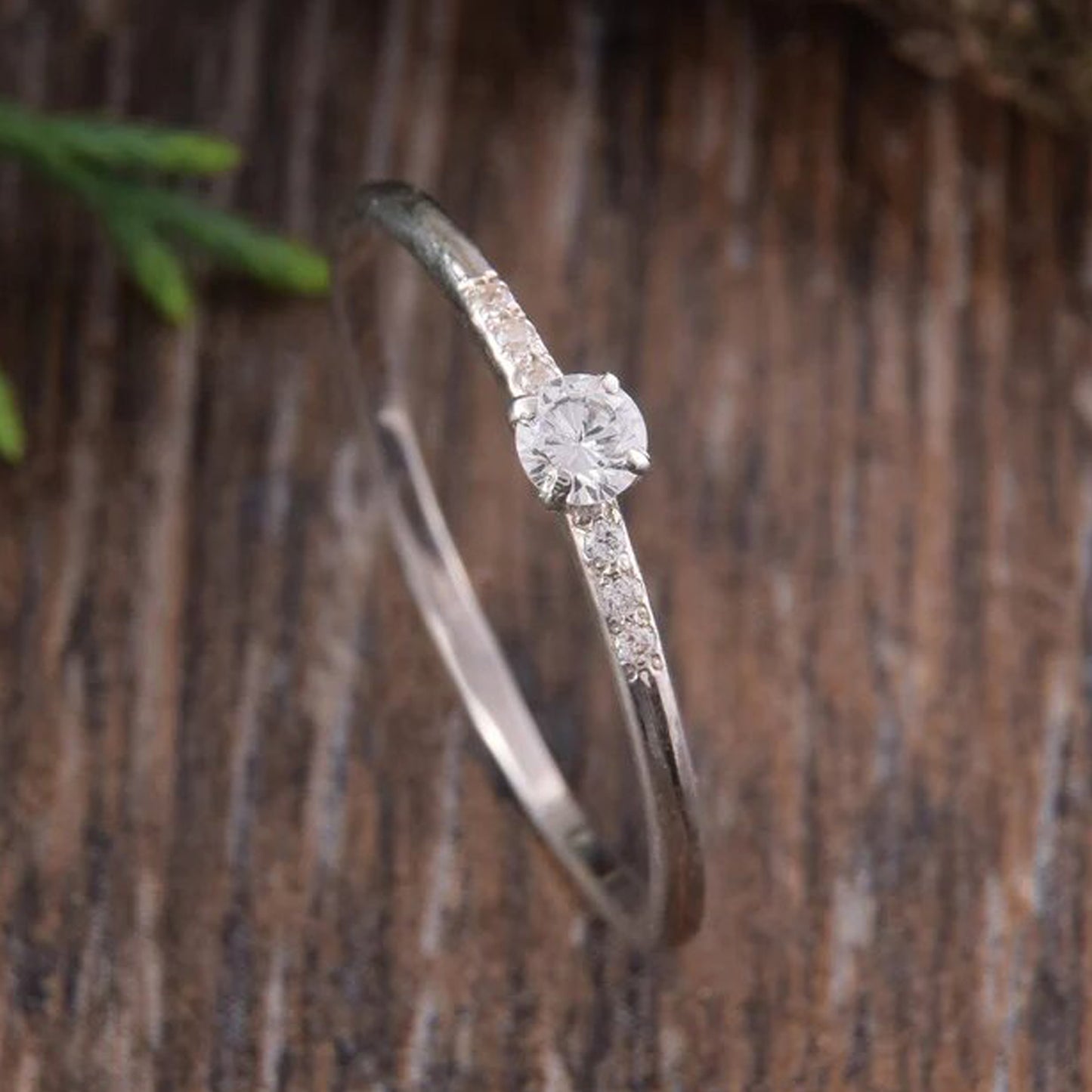 Moissanite Minimal Ring