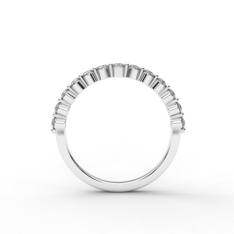 Floating Diamond Wedding Band