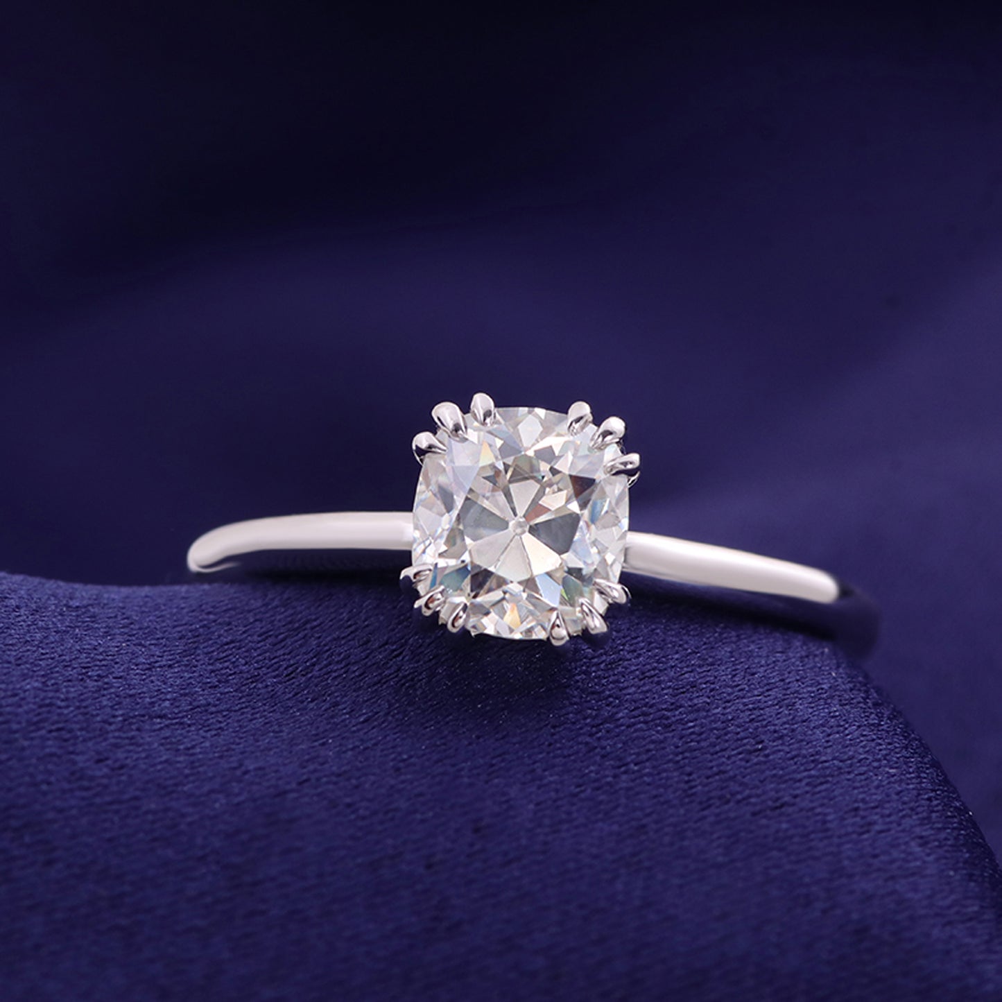 cushion cut engagement rings moissanite