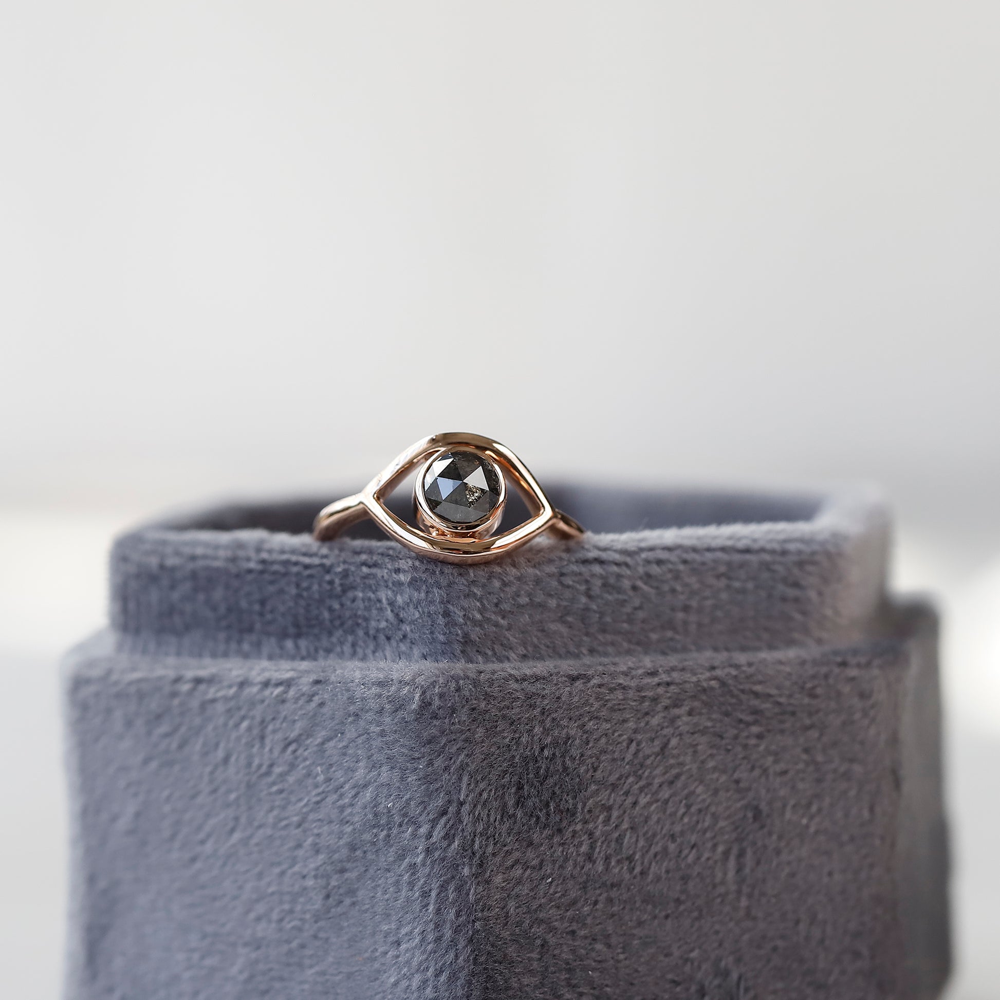evil eye ring rose gold