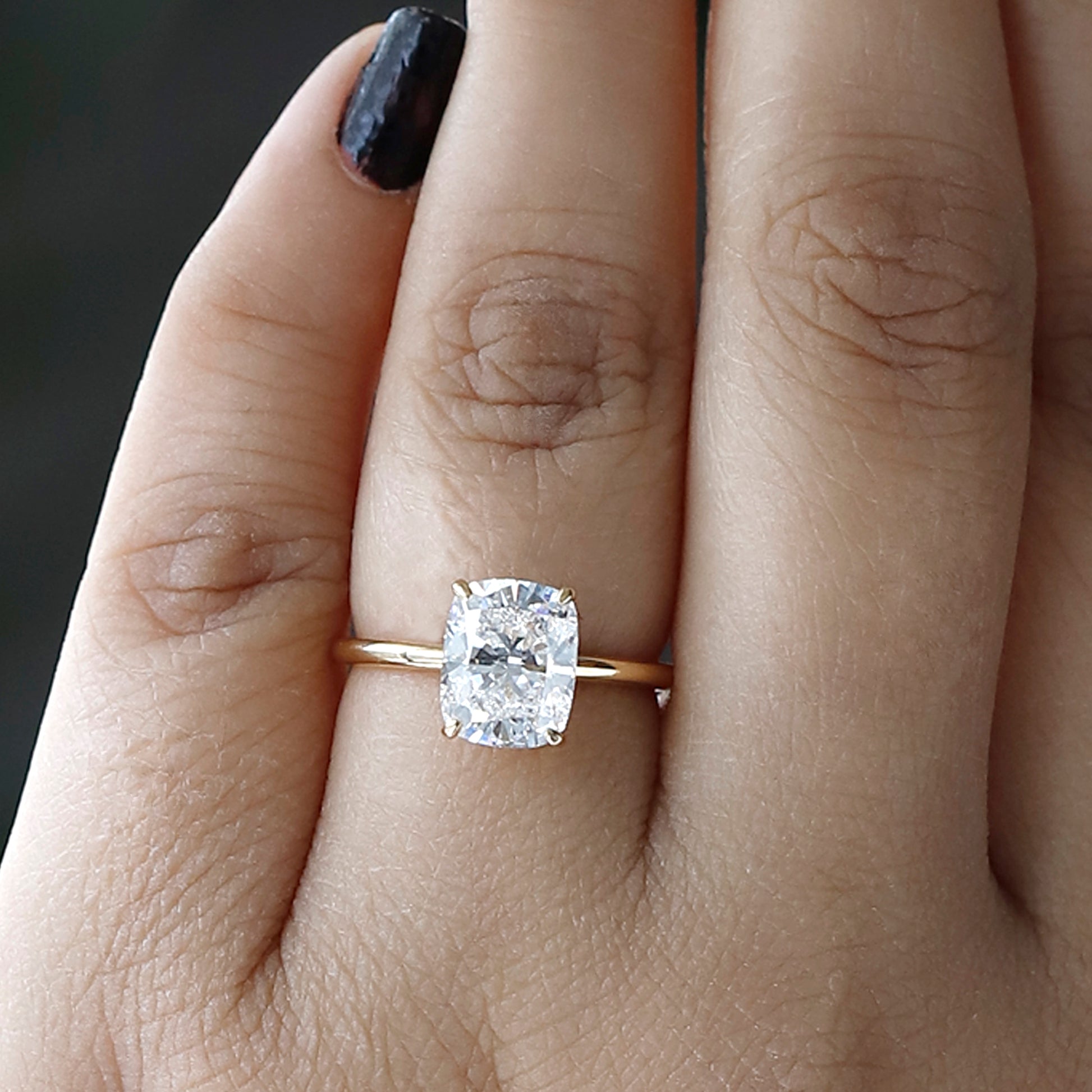 Cushion Cut Lab Grown Diamond Ring