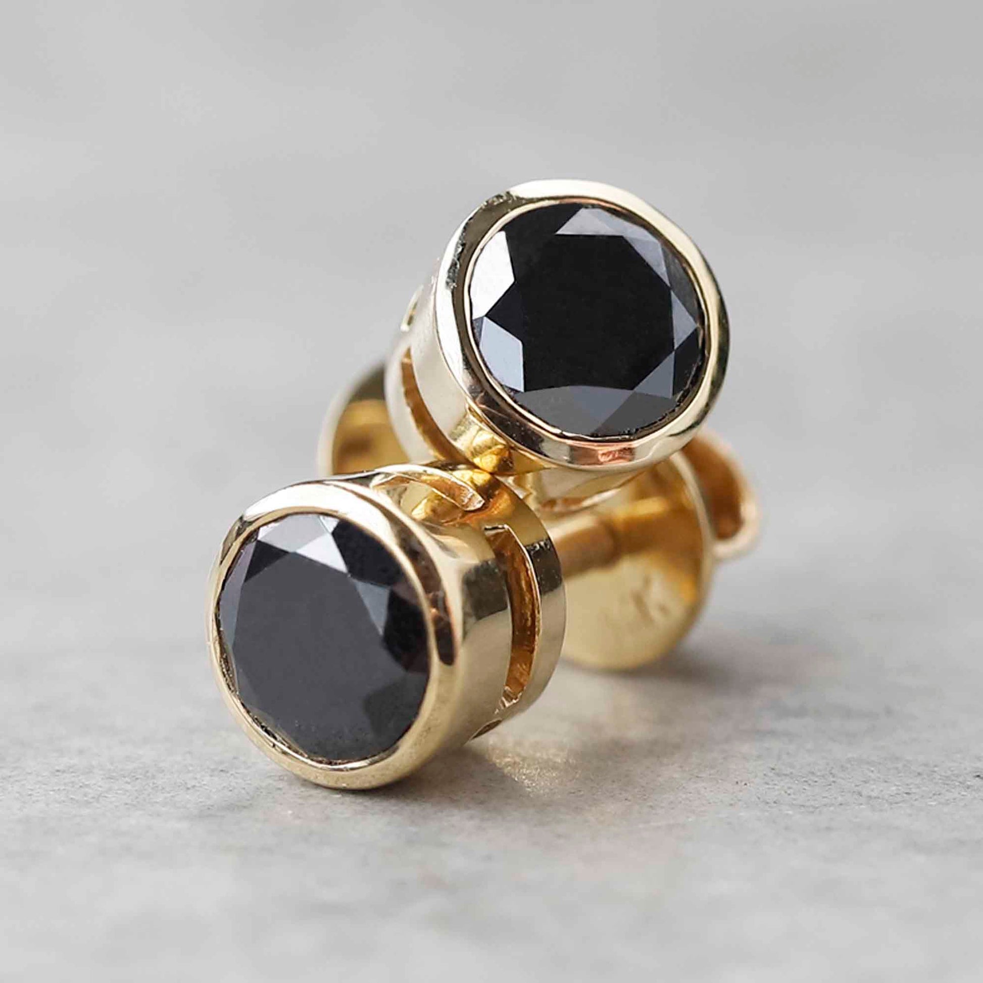 black diamond earring
