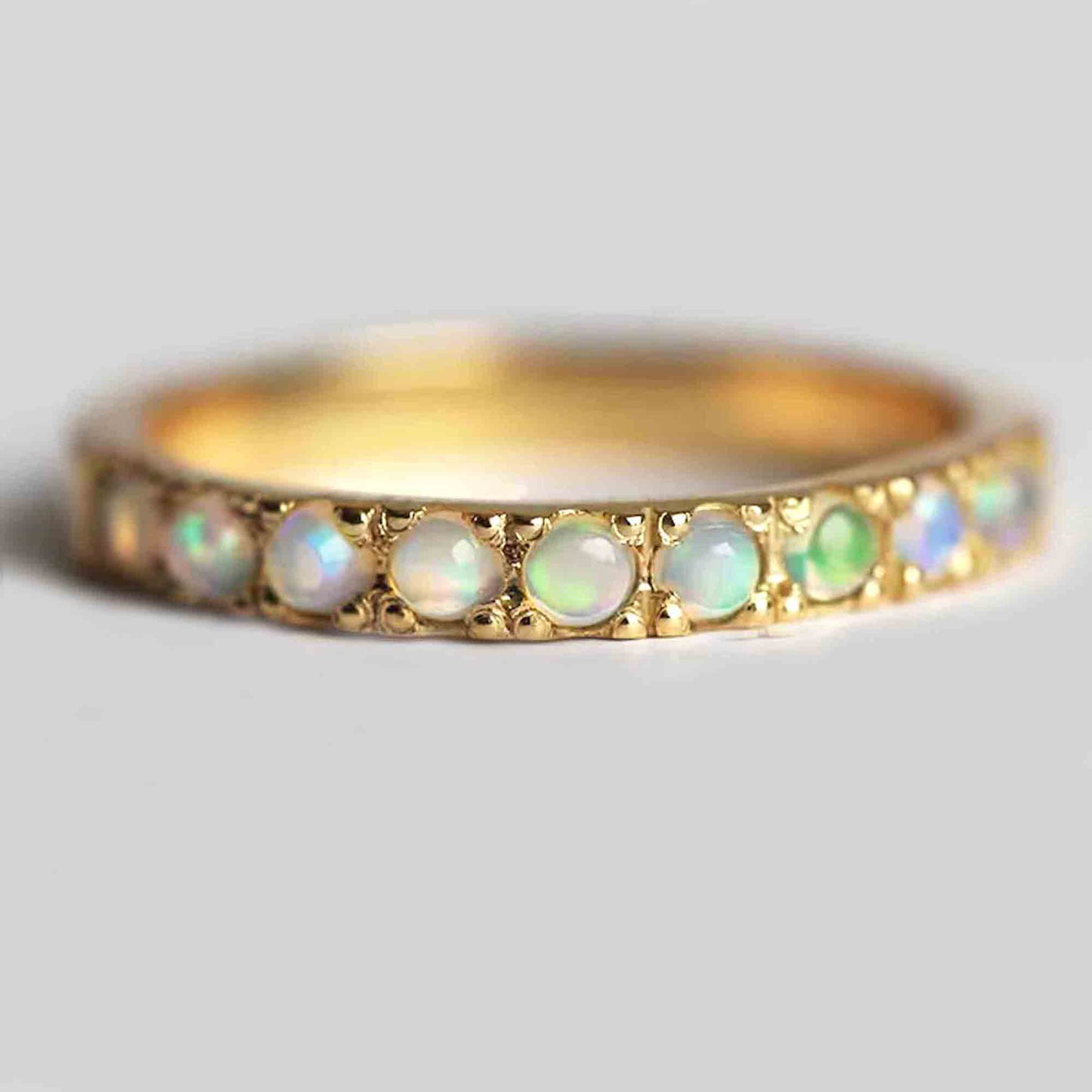 opal wedding band