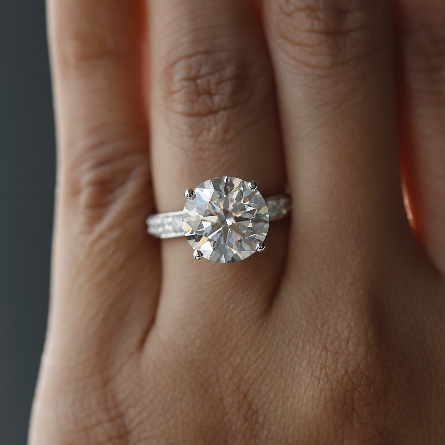 5 carat lab grown diamond ring