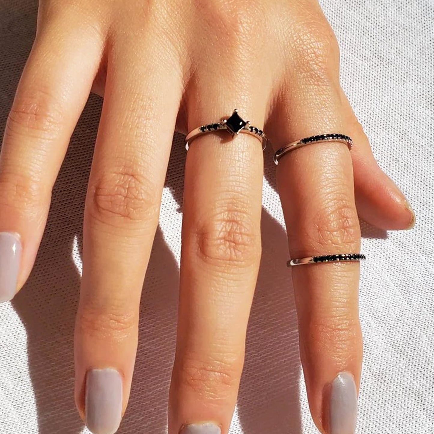 square cut diamond ring