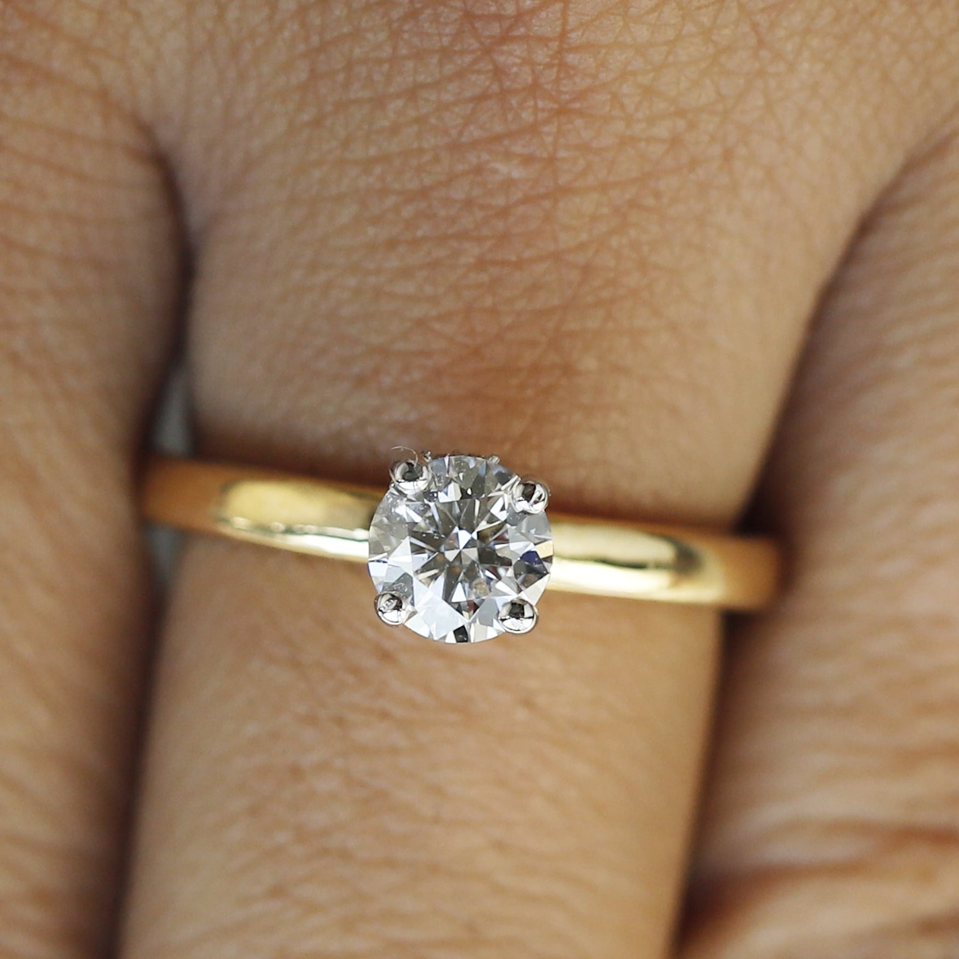 Yellow Gold Solitaire Engagement Ring