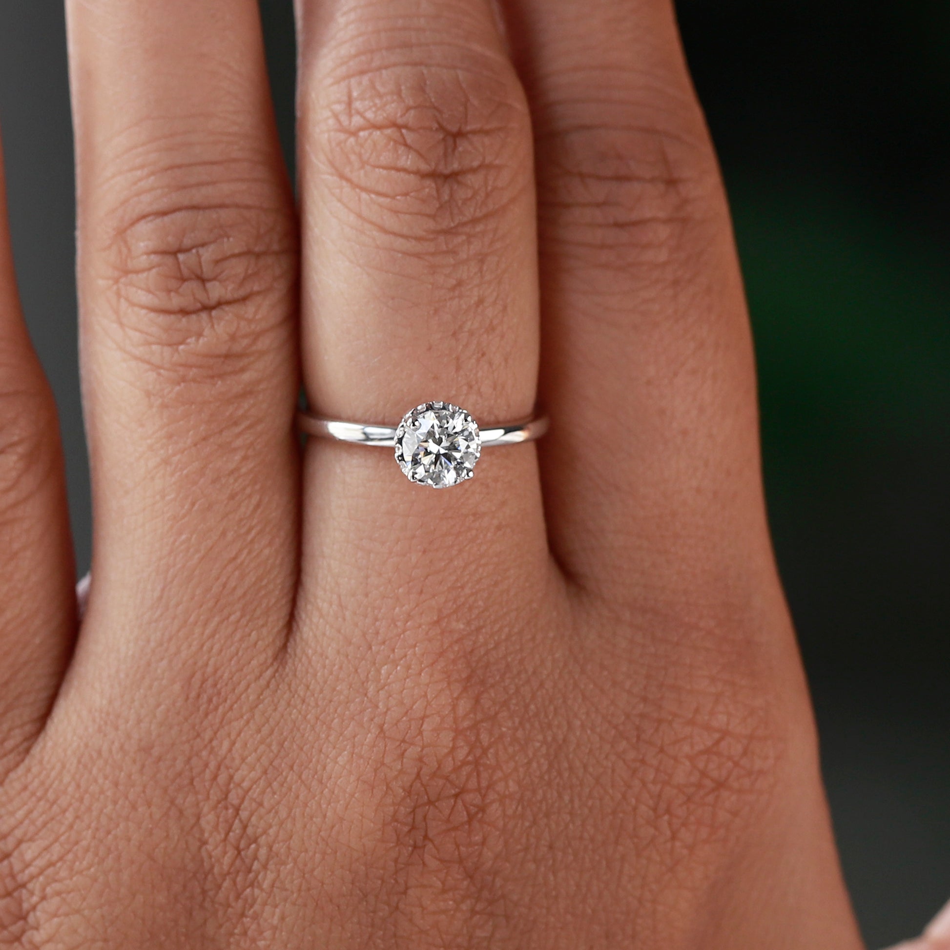 double hidden halo engagement ring