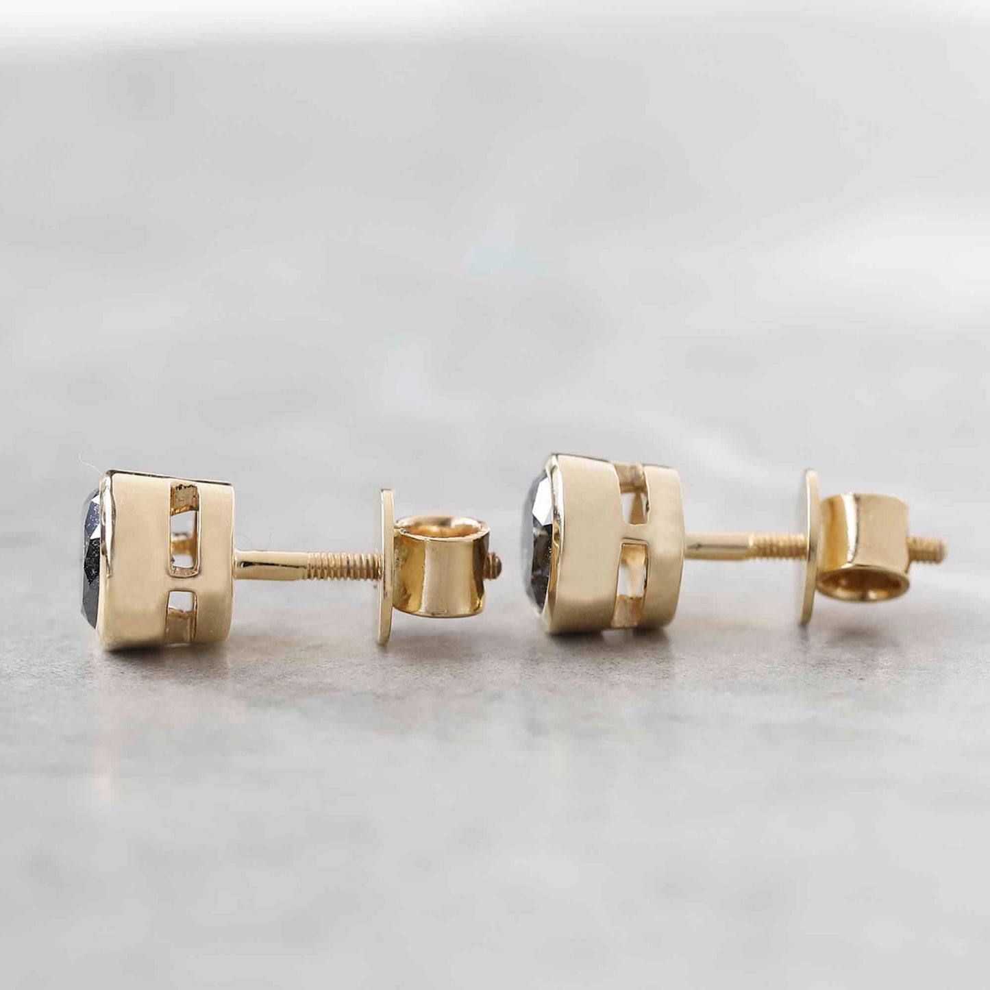 black diamond earring