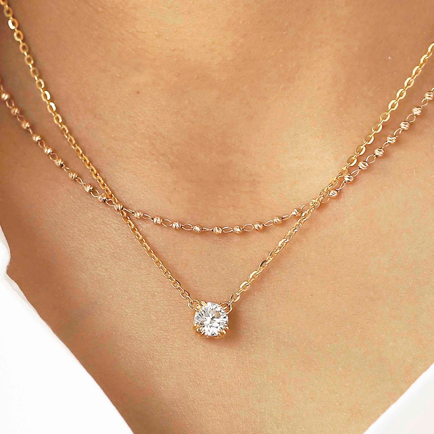 single diamond necklace