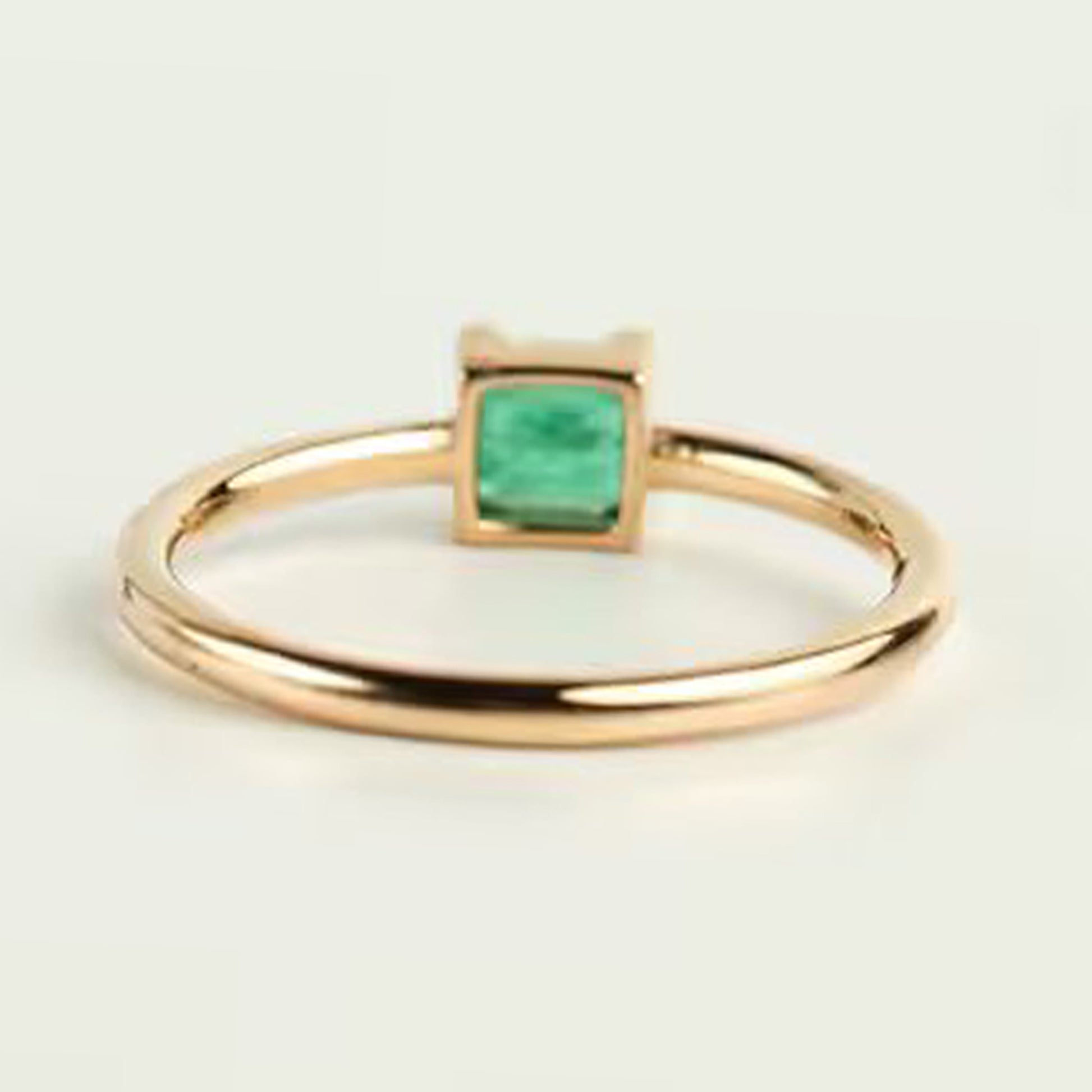 gold emerald green ring