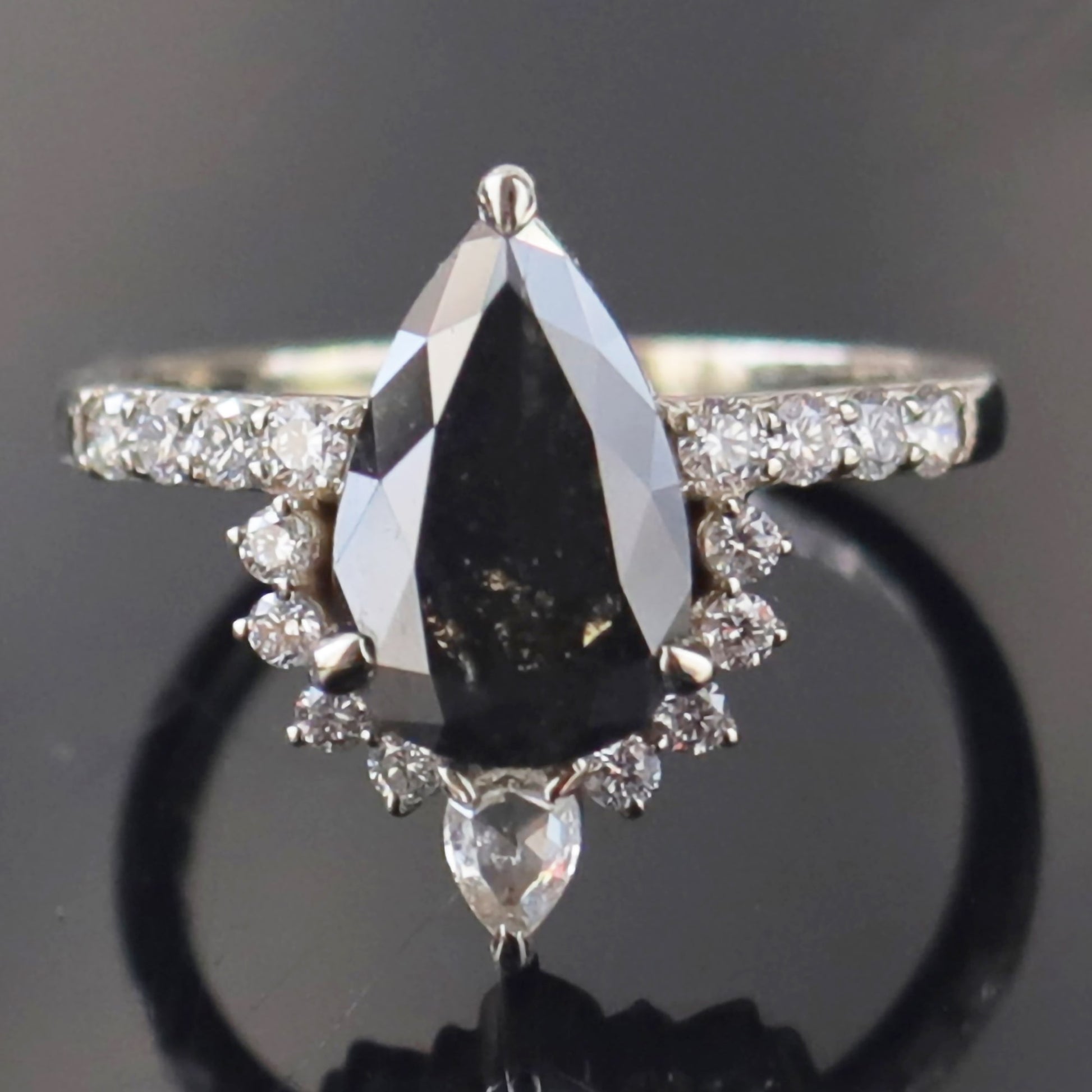 salt and pepper diamond ring