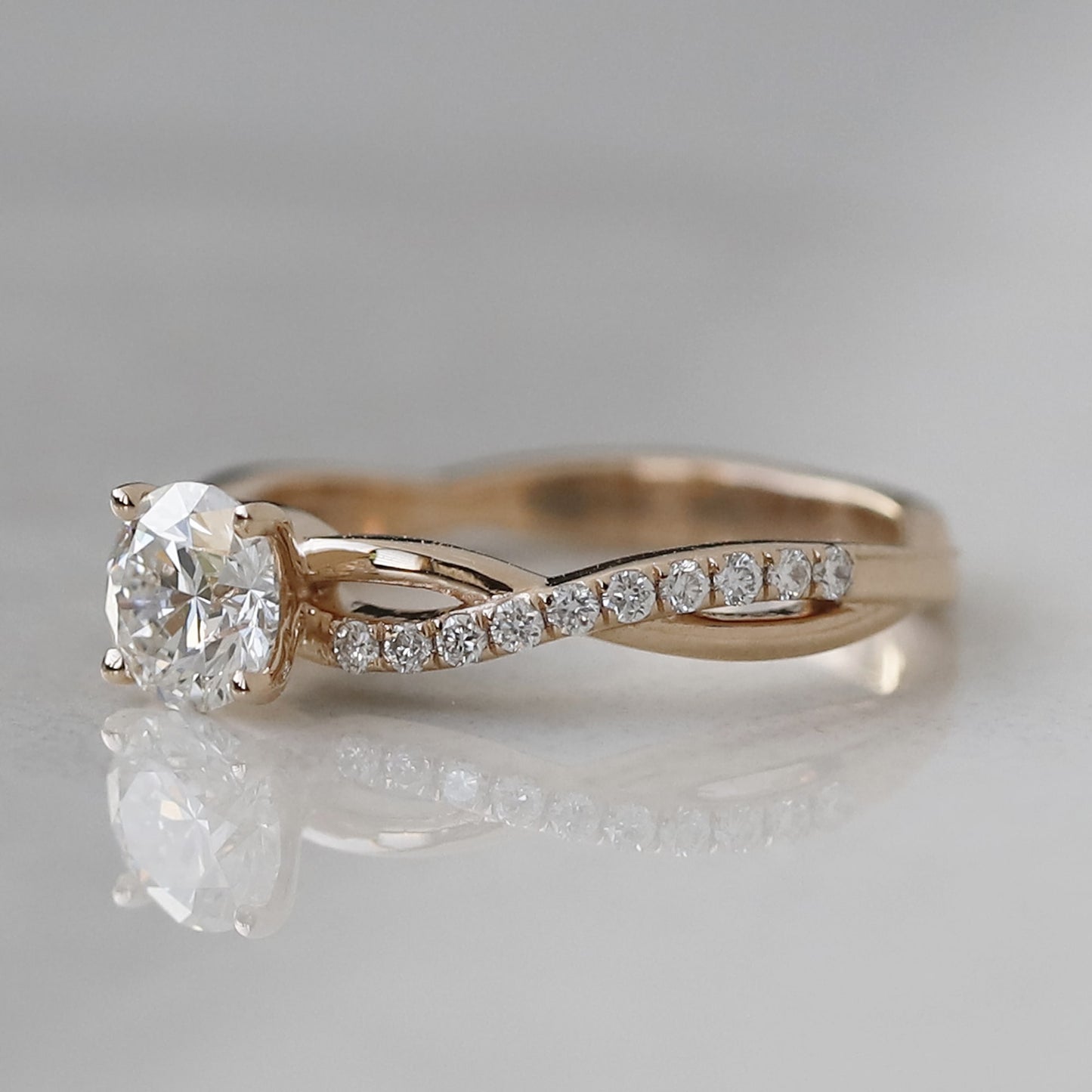 twisted engagement ring