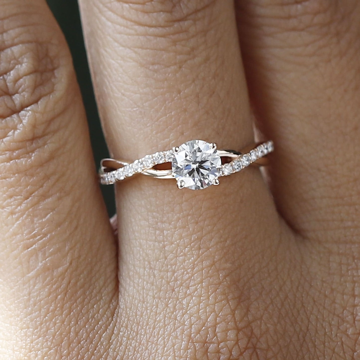twisted engagement ring