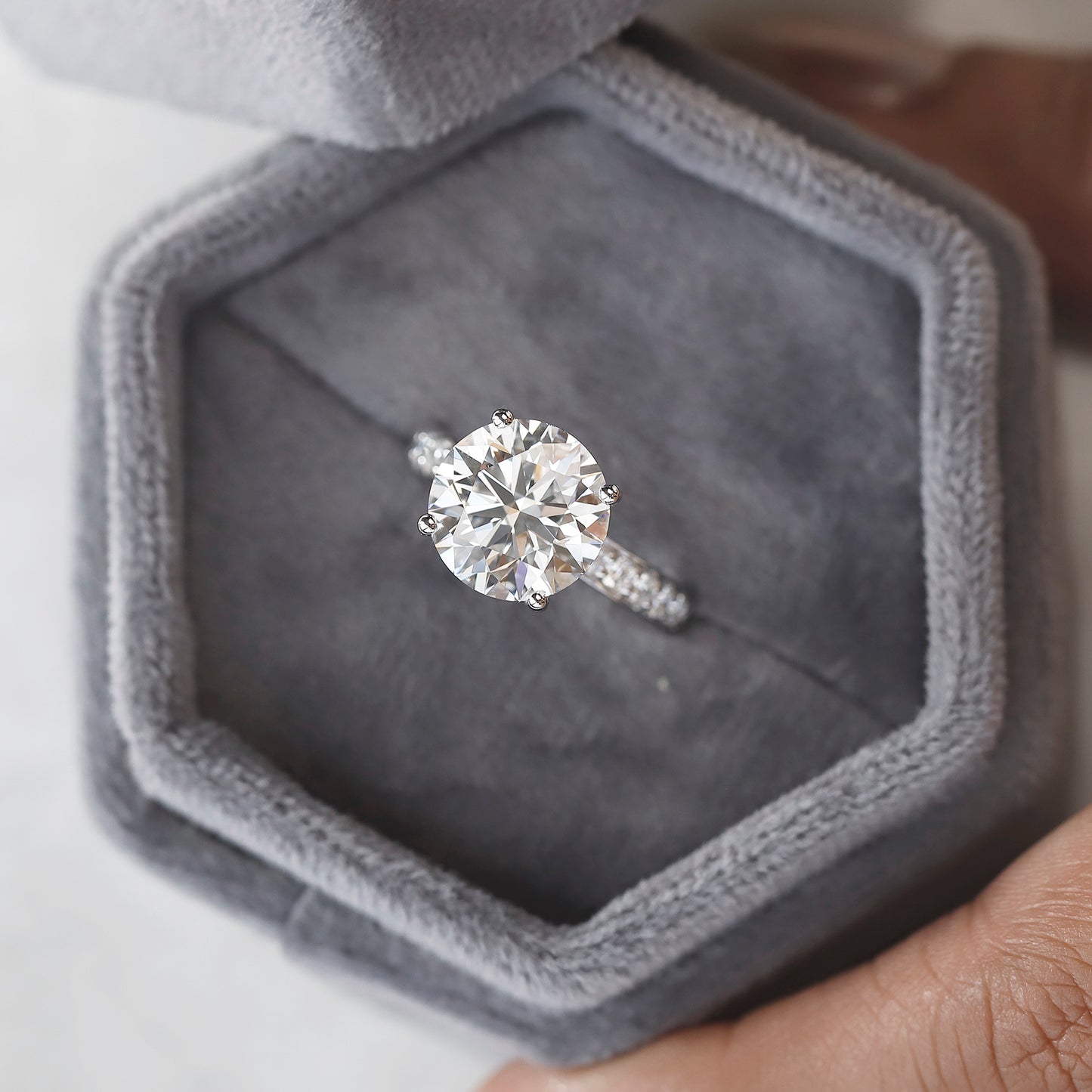 5 carat lab grown diamond ring