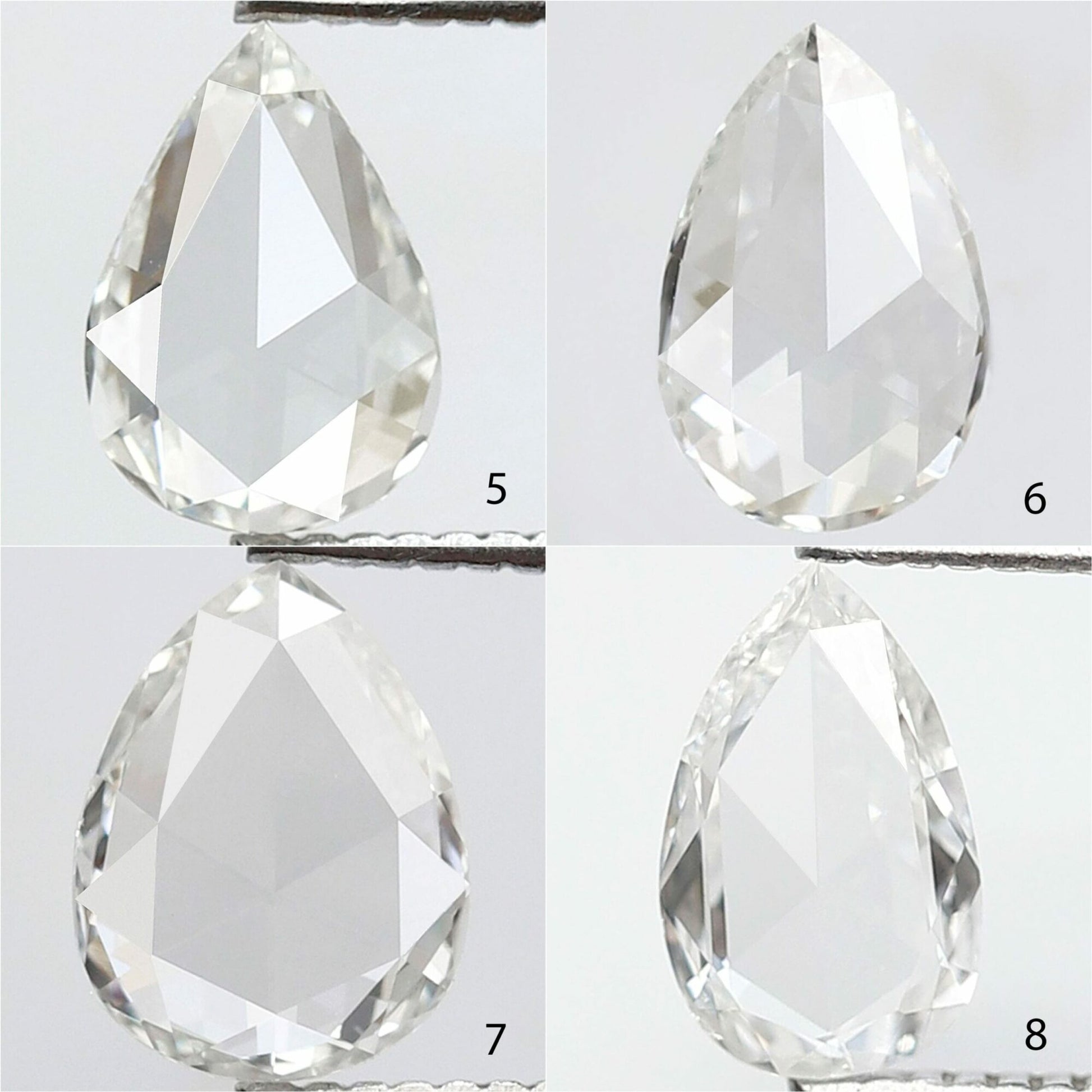 pear shaped rose cut diamond ring