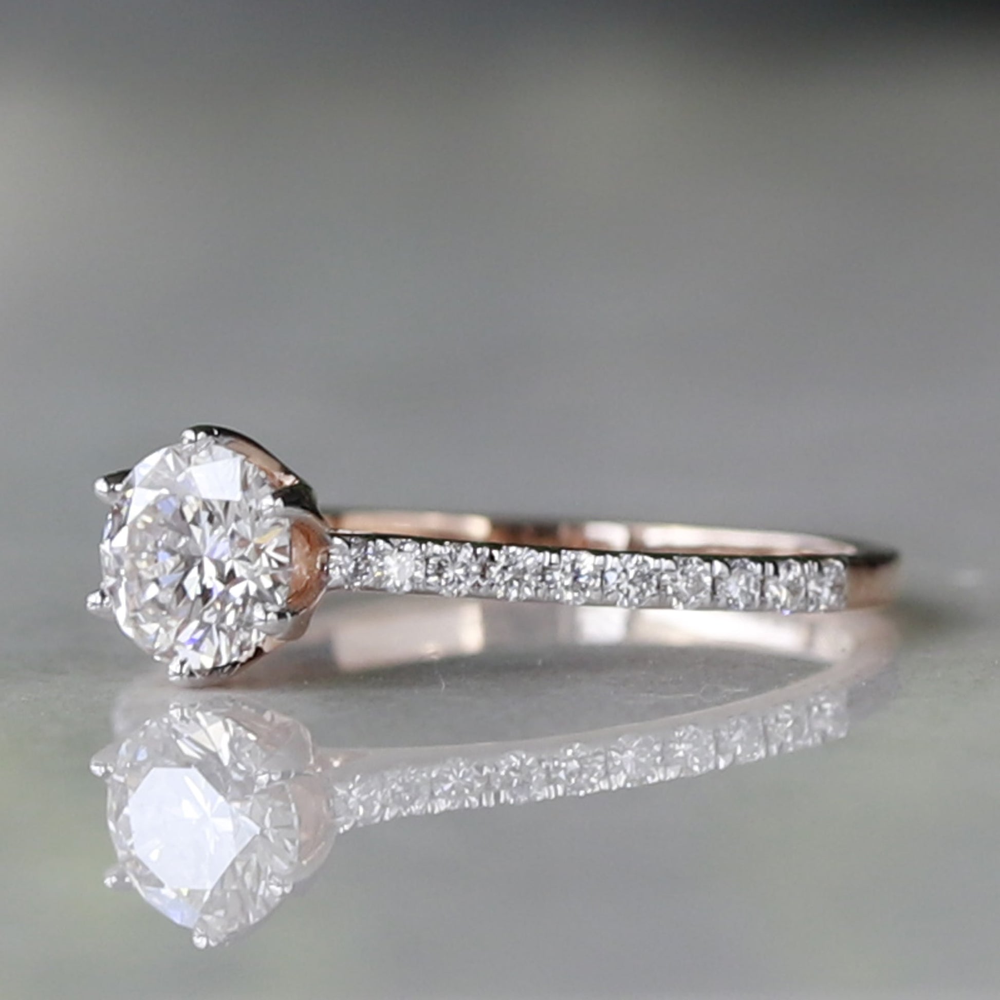 six prong solitaire engagement ring