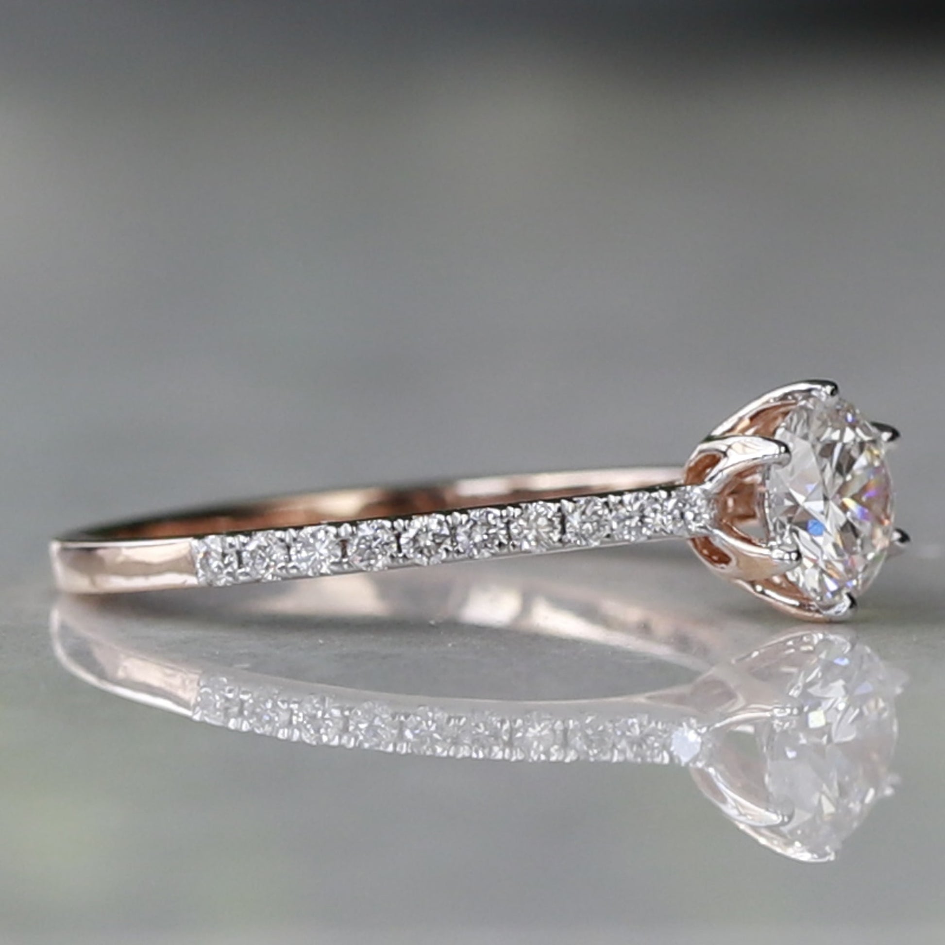 six prong solitaire engagement ring