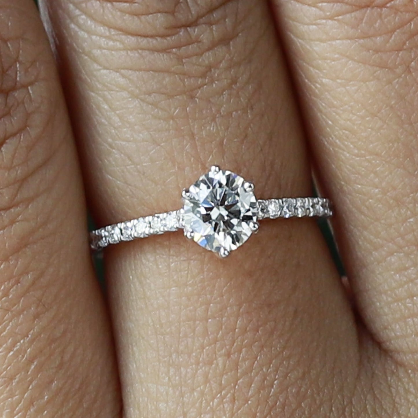 six prong solitaire engagement ring