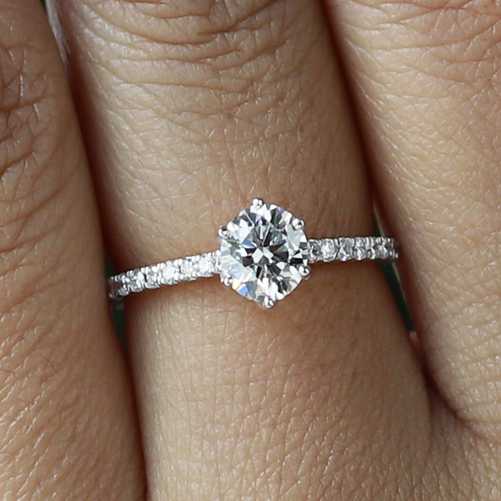 six prong solitaire engagement ring