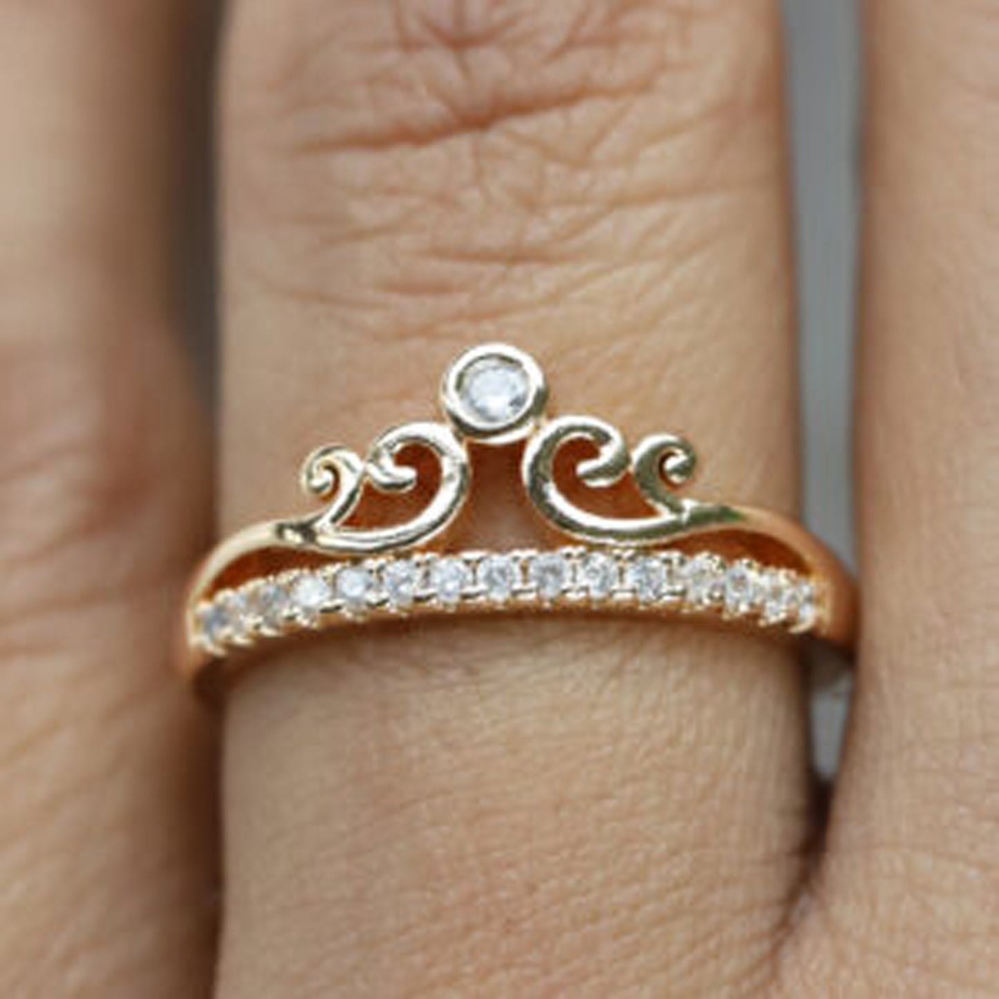 Crown Diamond Ring