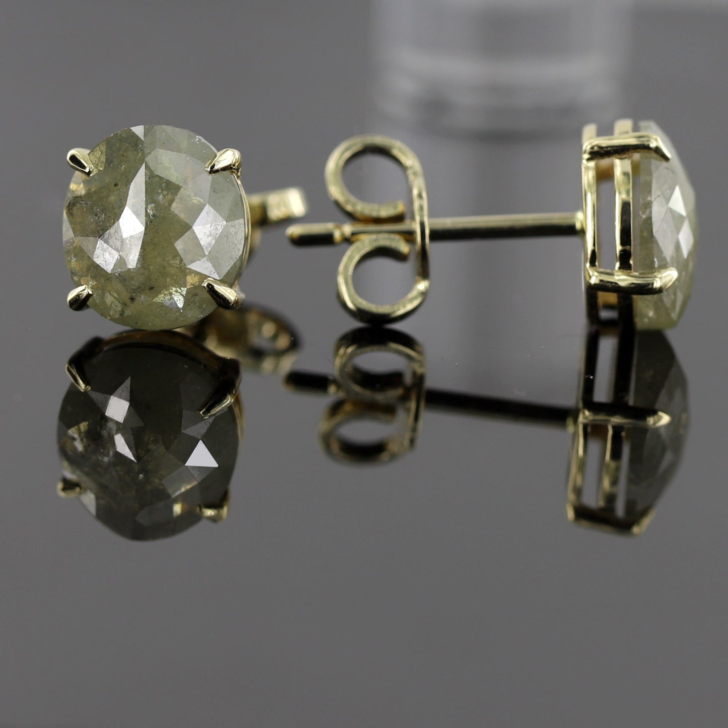 Rustic Rose cut Diamond Stud