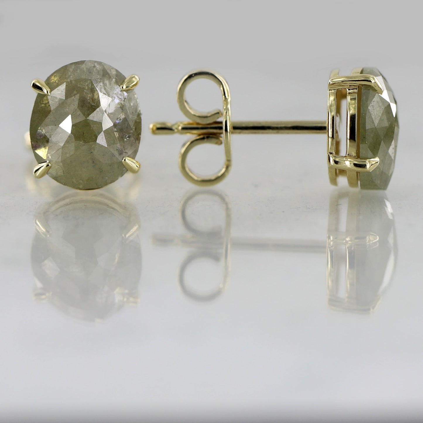 Rustic Rose cut Diamond Stud
