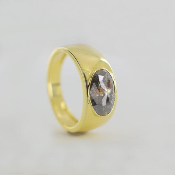 Men's Salt and Pepper Diamond Ring