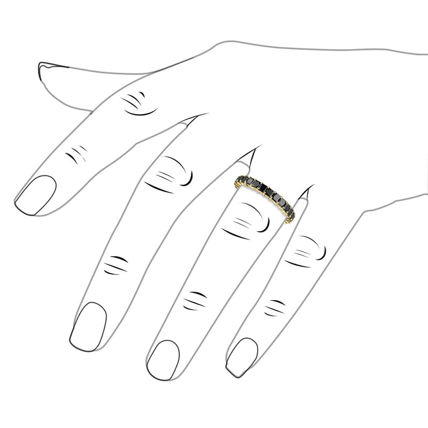 Black Diamond Engagement Band