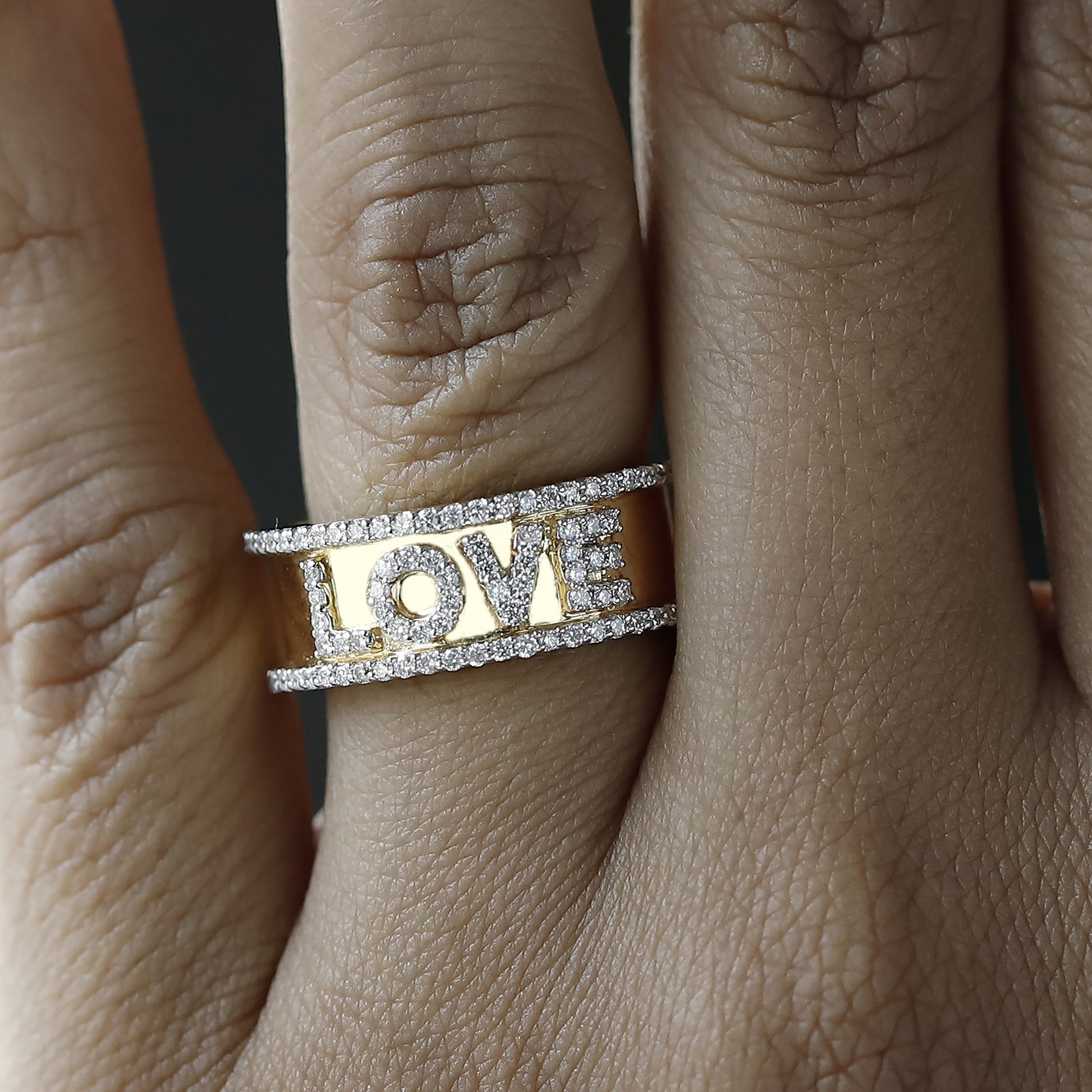 14k love ring