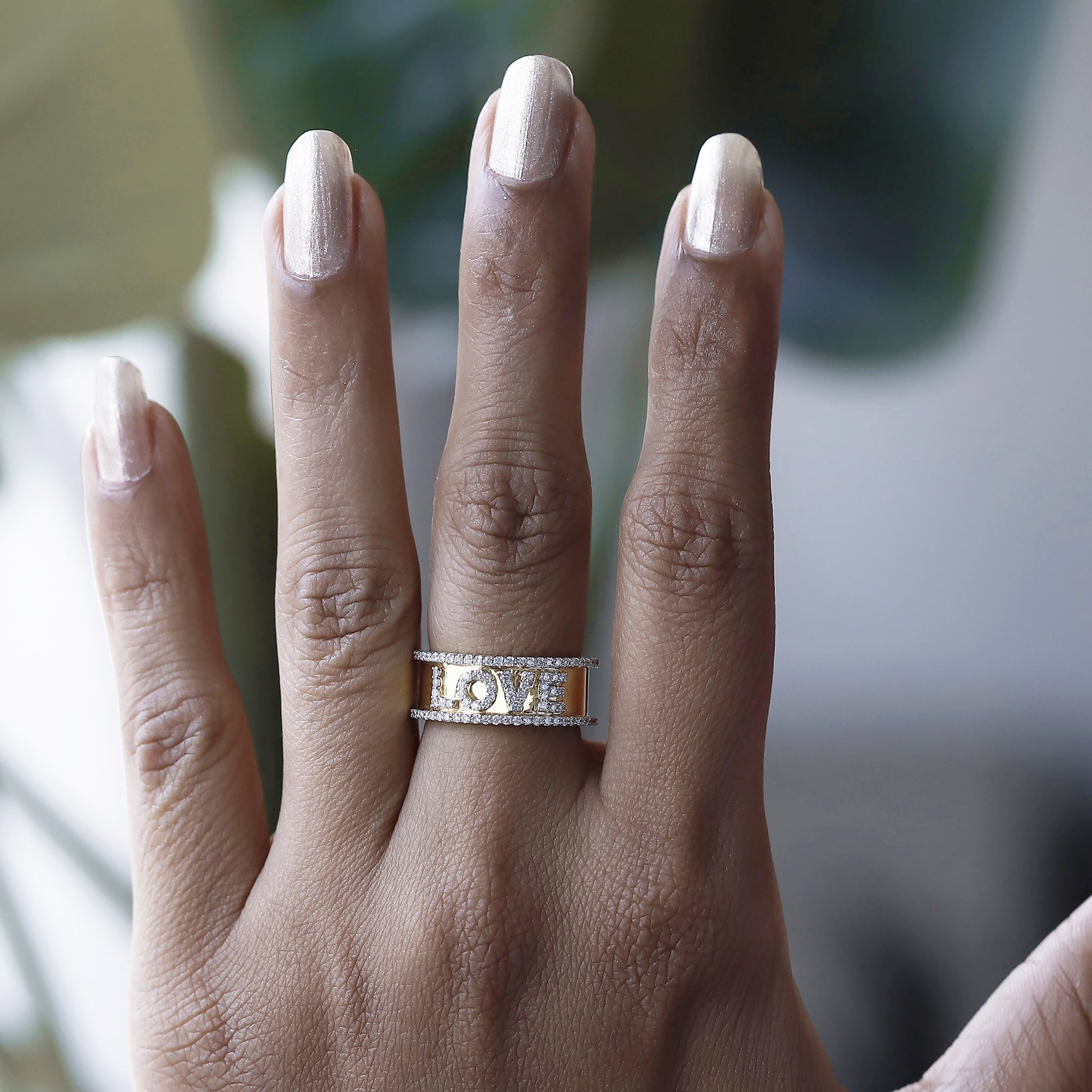 14k love ring
