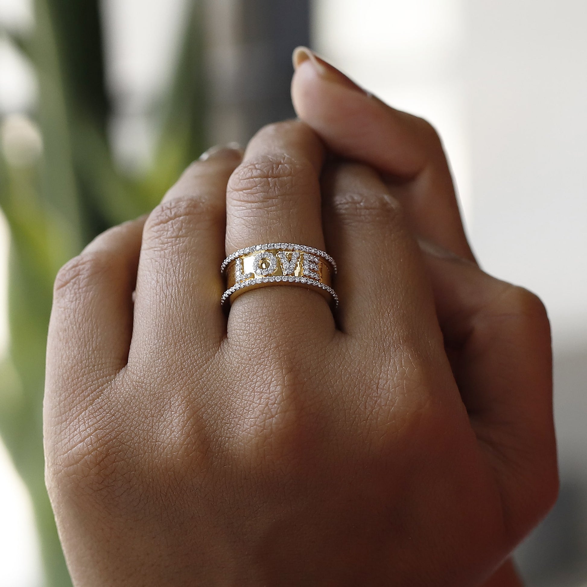 14k love ring