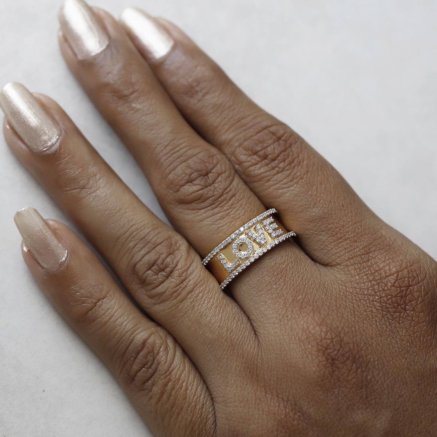 14k love ring