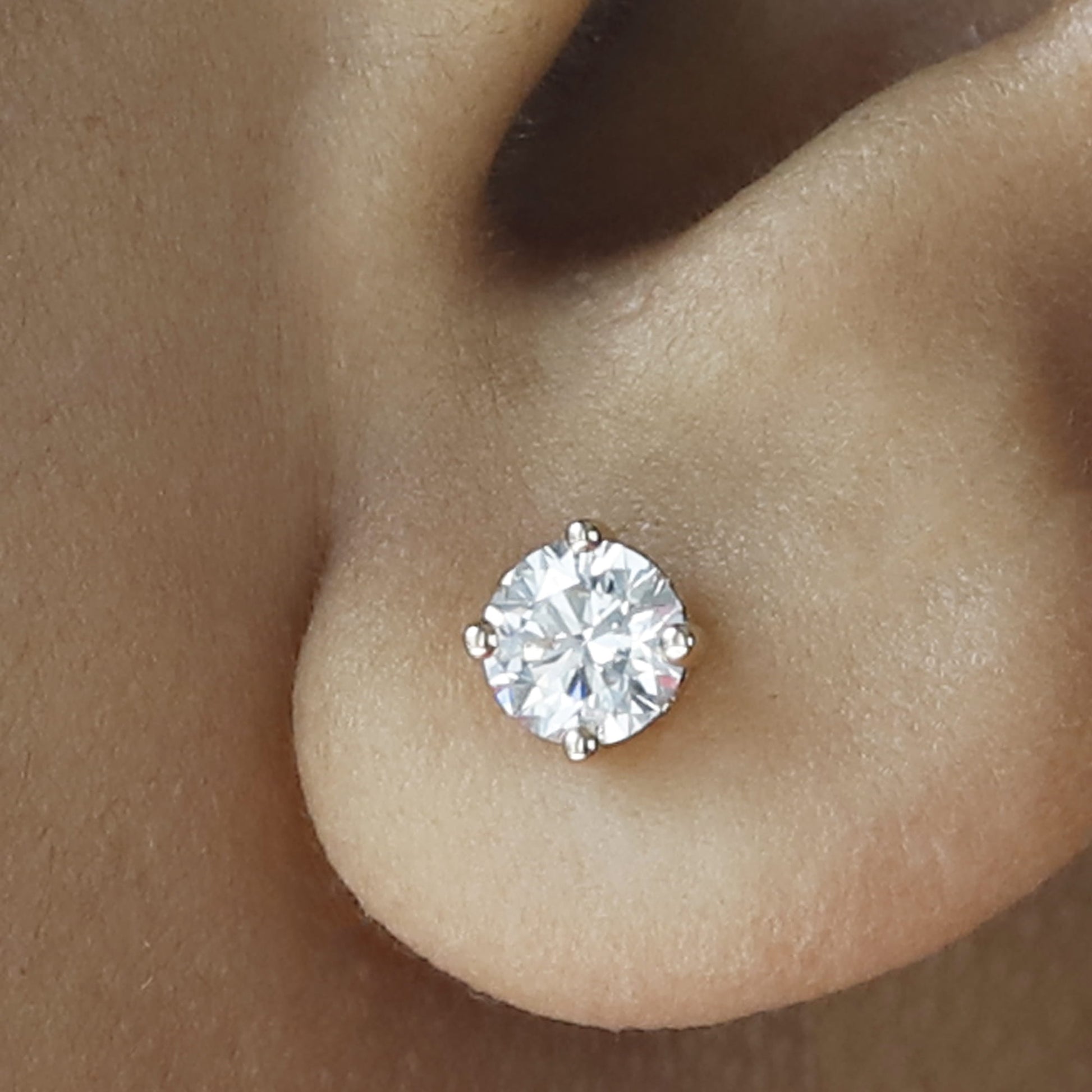 diamond solitaire earrings