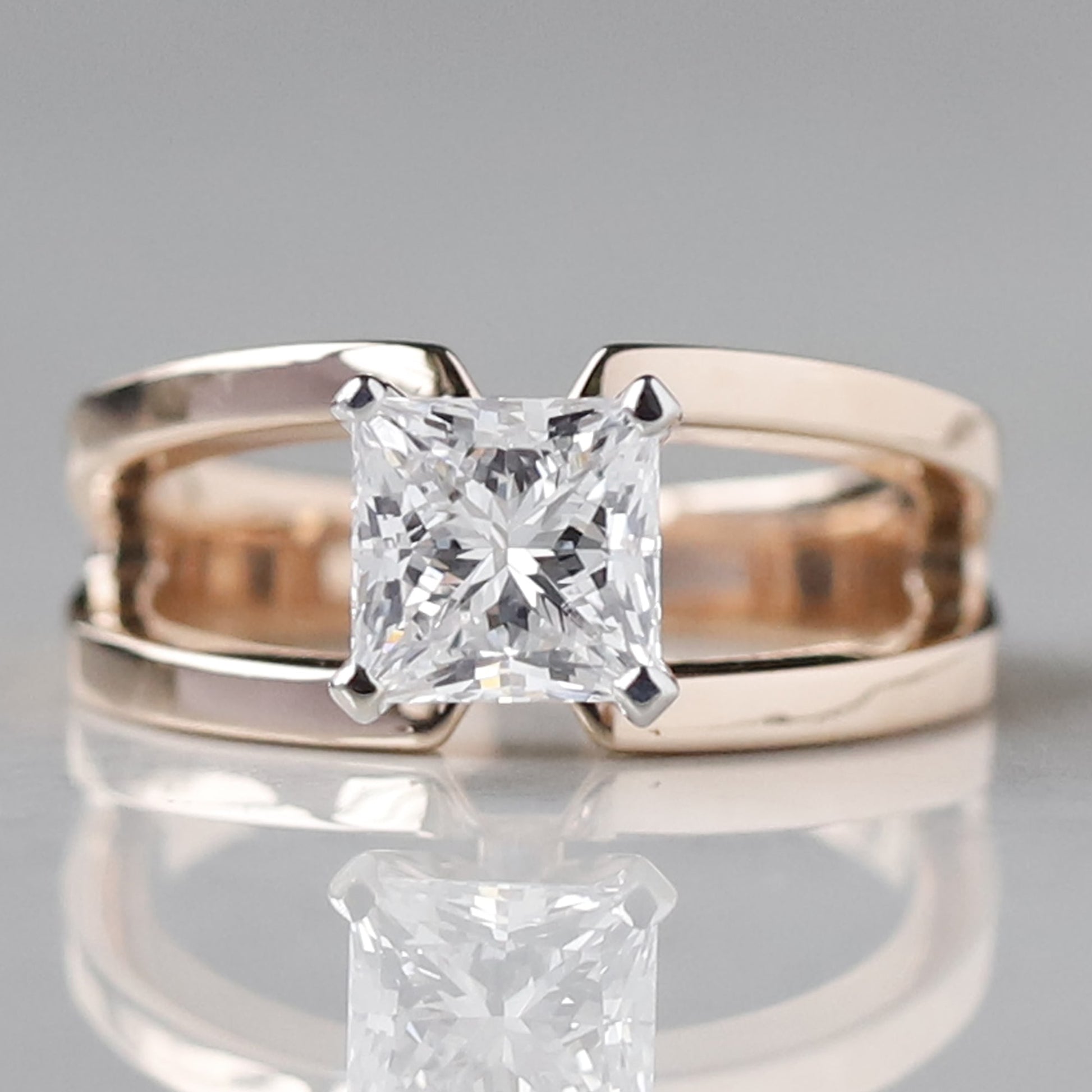 mens princess cut diamond wedding bands