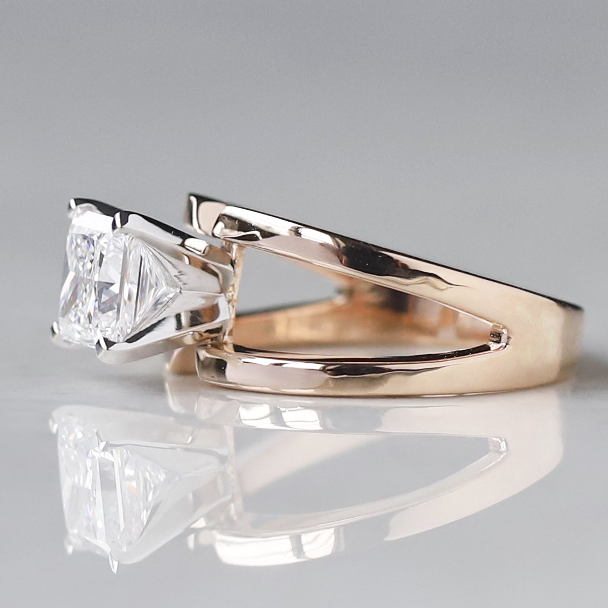 mens princess cut diamond wedding bands