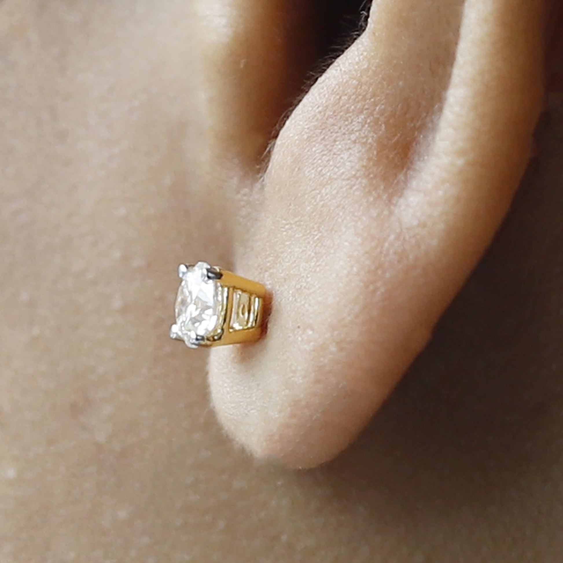 diamond solitaire earrings