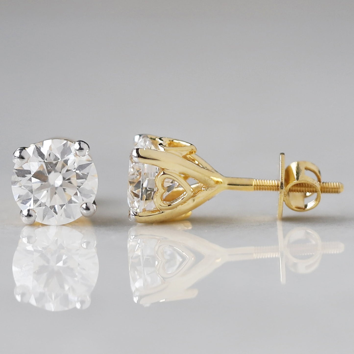 solitaire diamond earrings