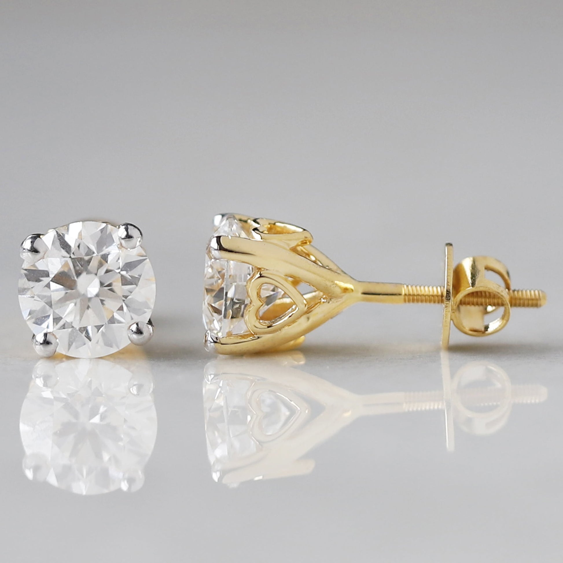 solitaire diamond earrings