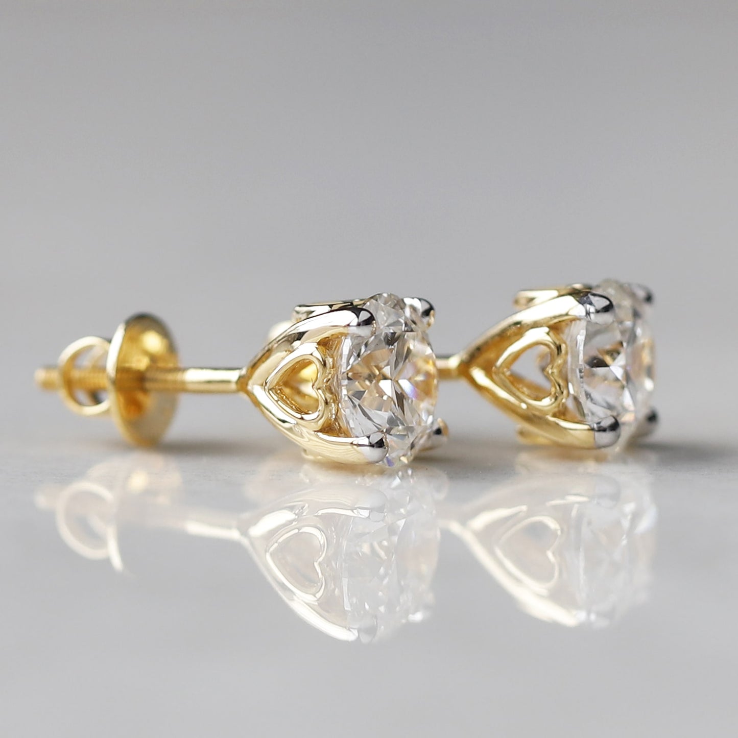 solitaire diamond earrings