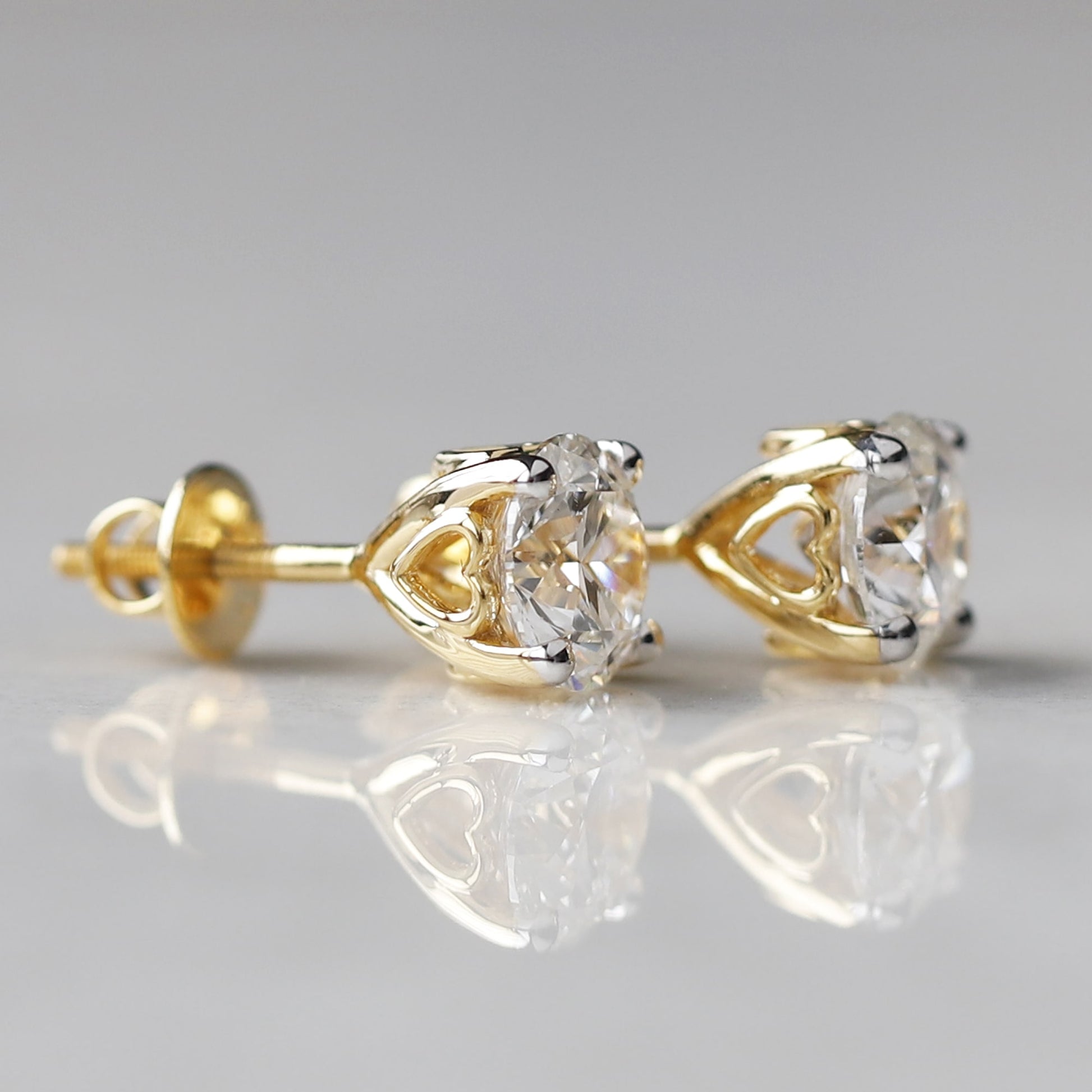 solitaire diamond earrings