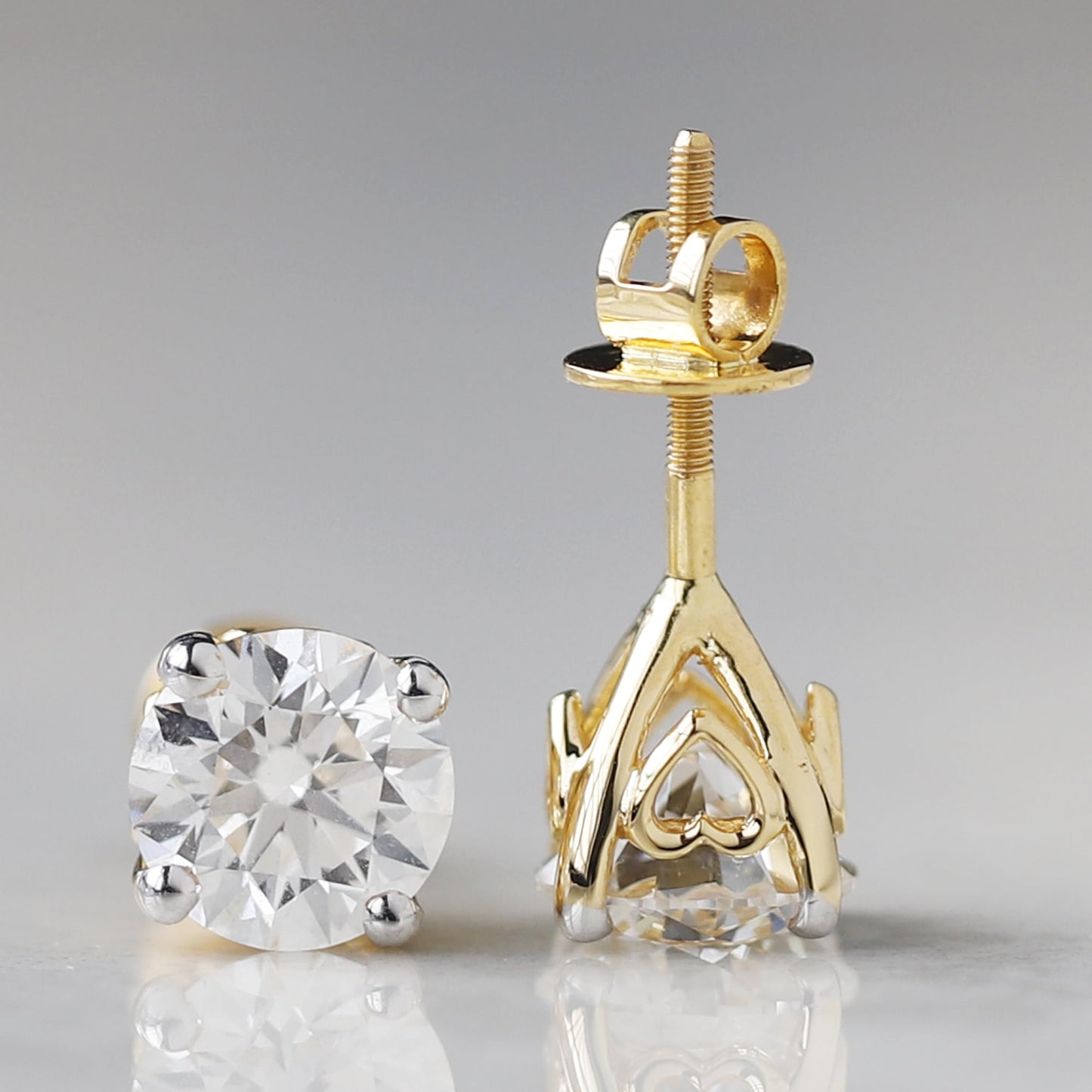 solitaire diamond earrings