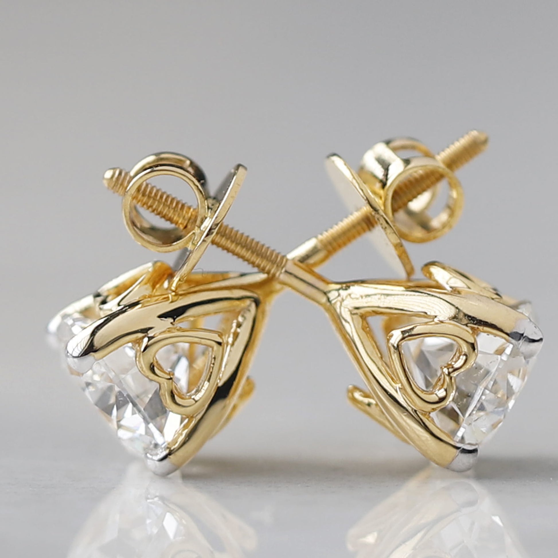 solitaire diamond earrings