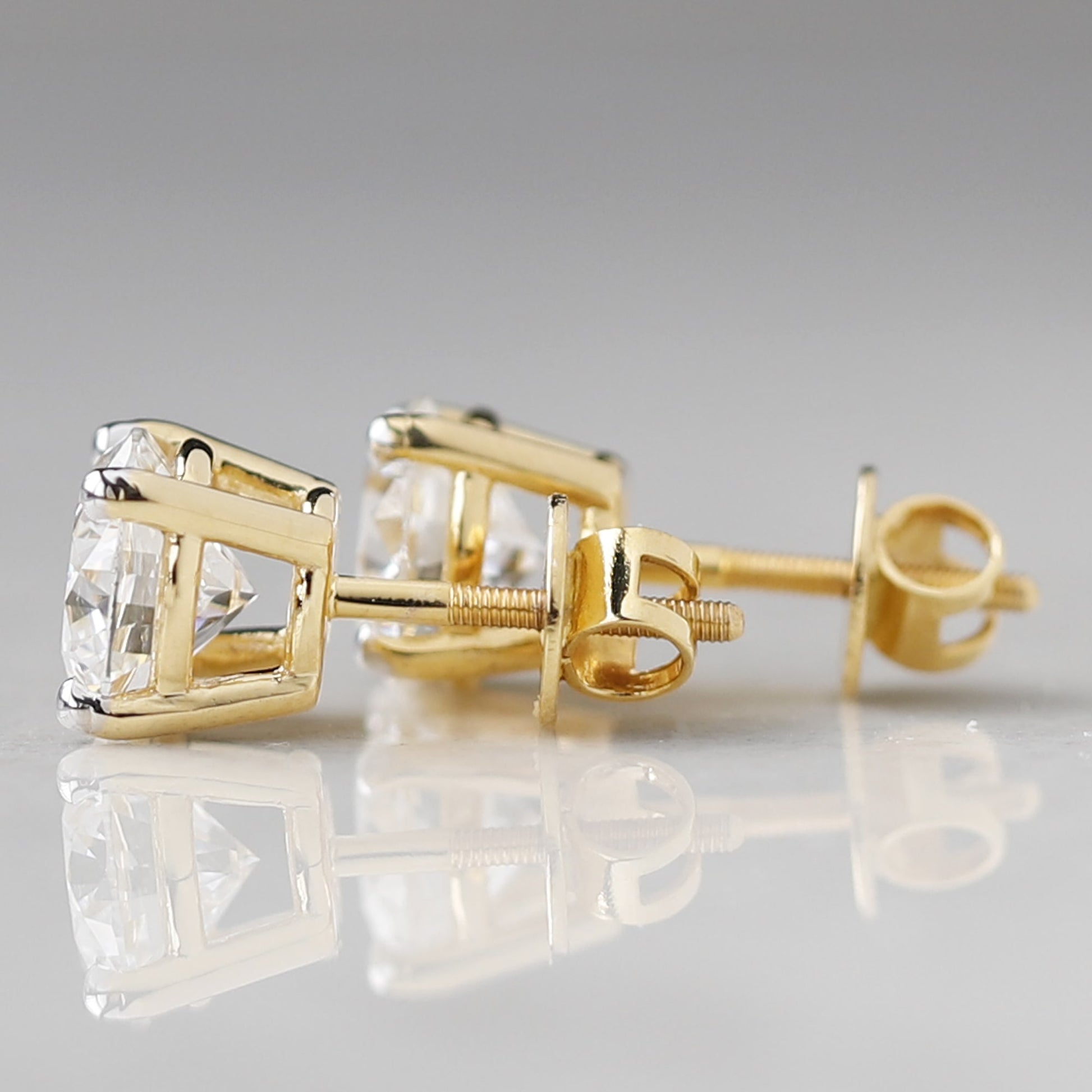3.60 ct solitaire diamond studs