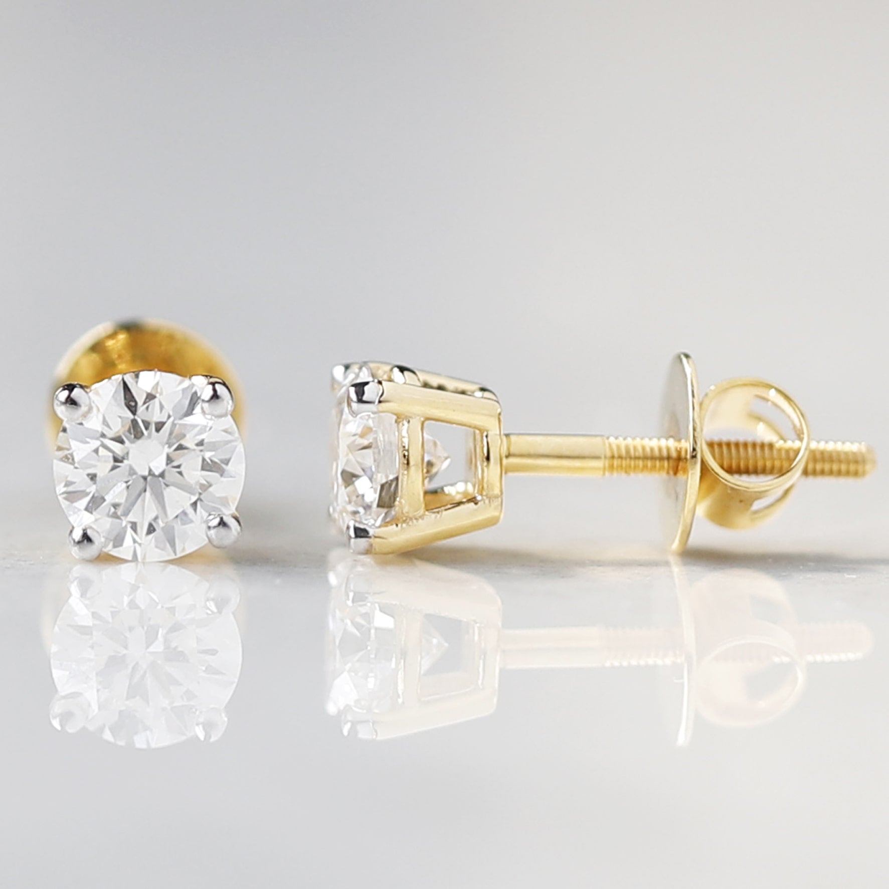 diamond solitaire earrings