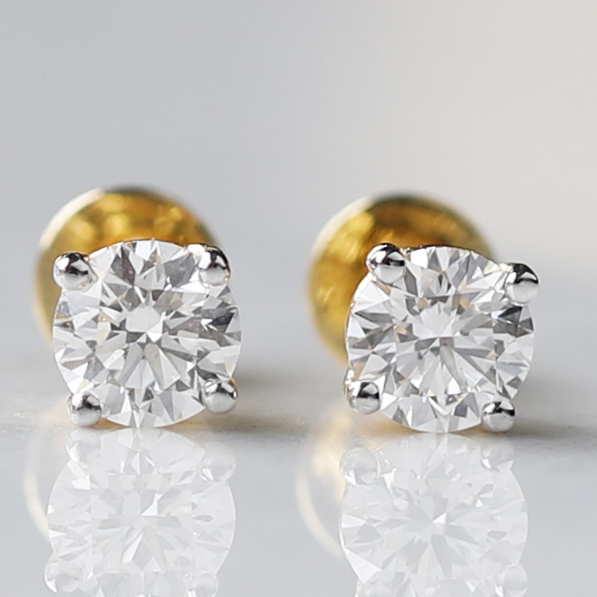 diamond solitaire earrings