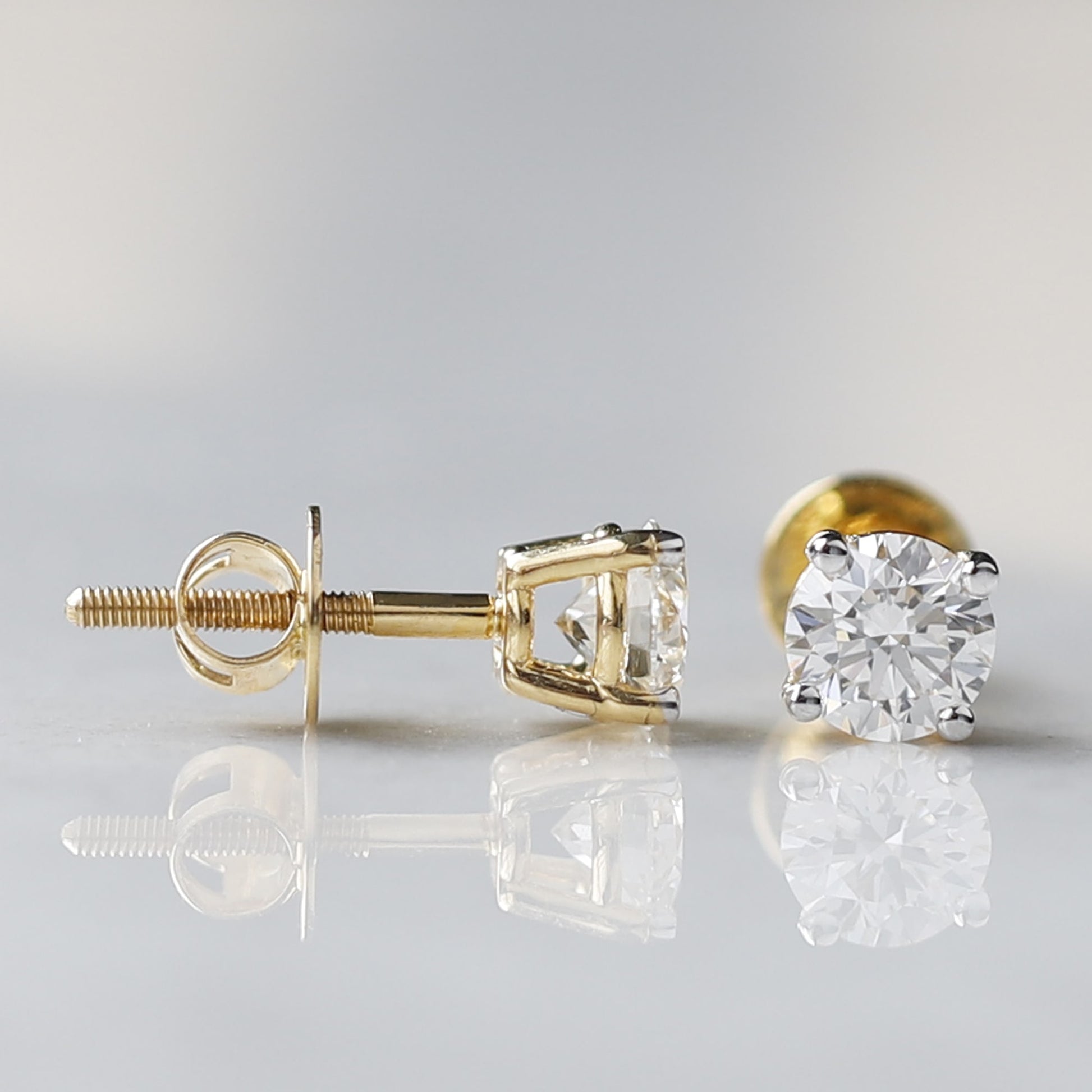diamond solitaire earrings