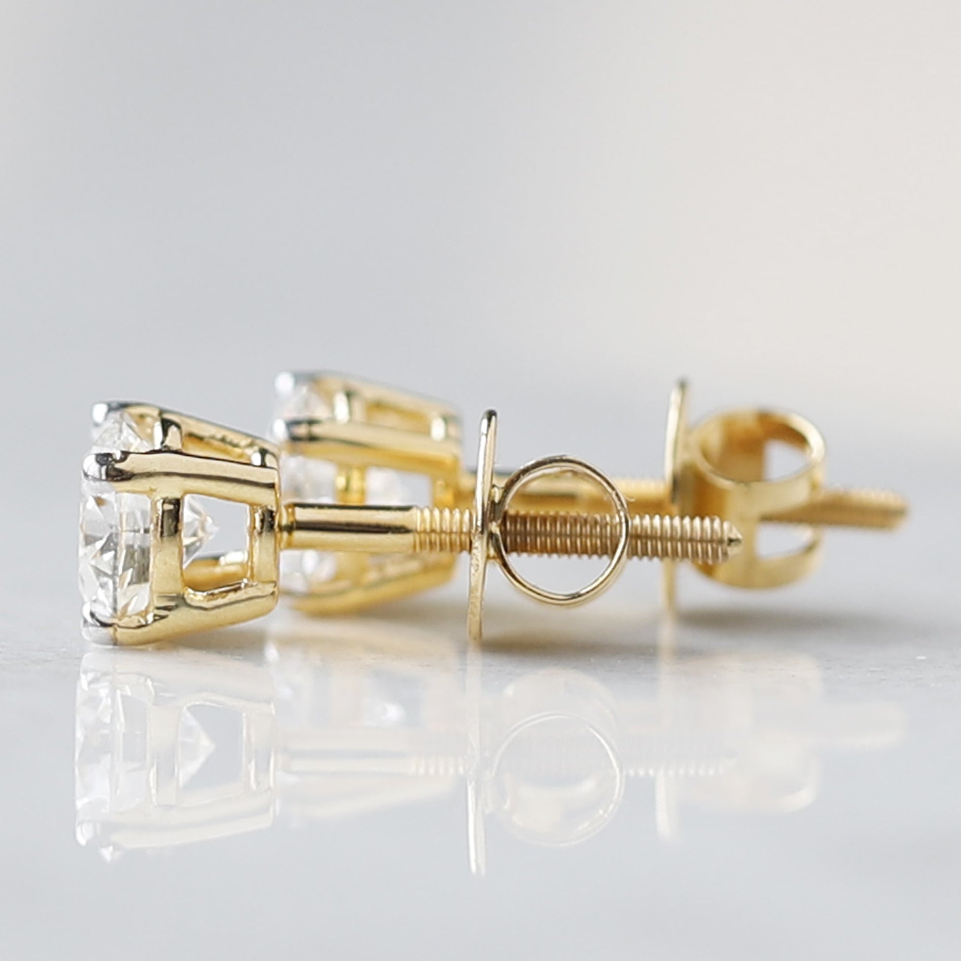 diamond solitaire earrings